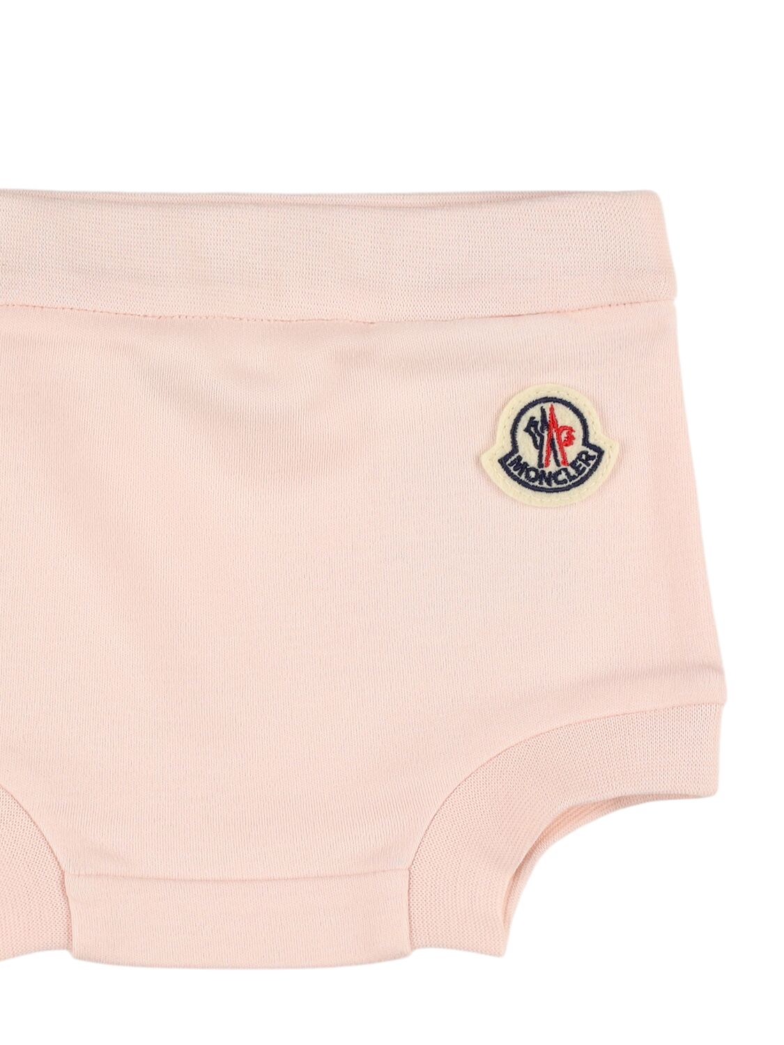 Moncler All Over Print Cotton Set In White/pink