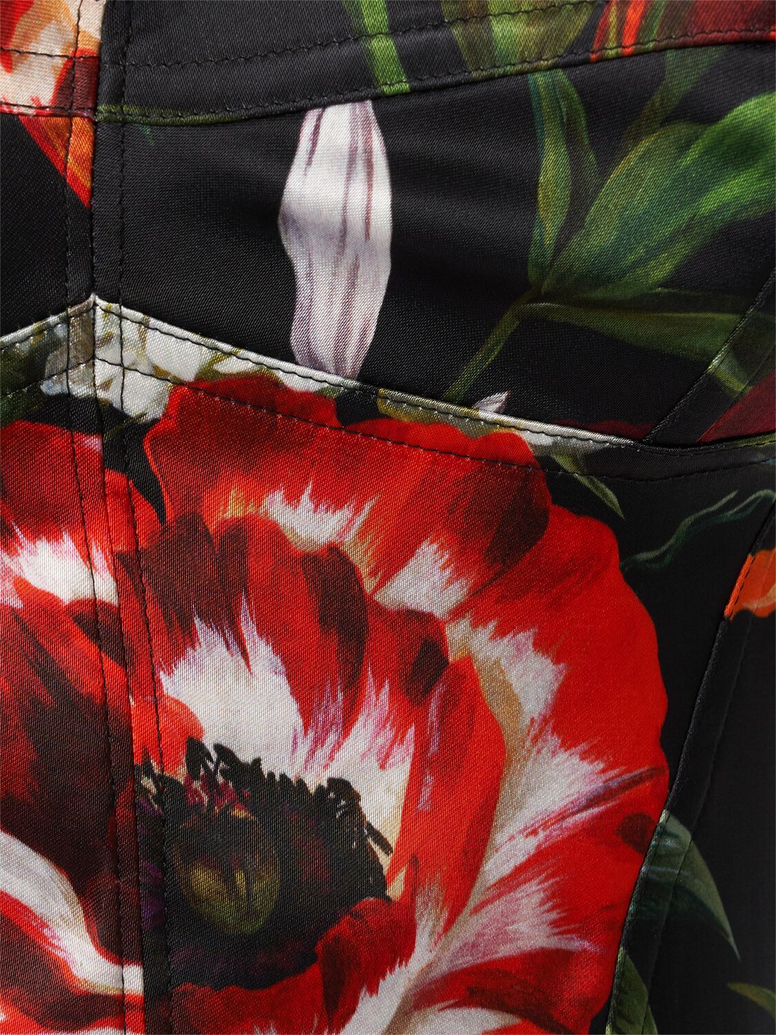 Dolce & Gabbana Flower-print Satin Corset