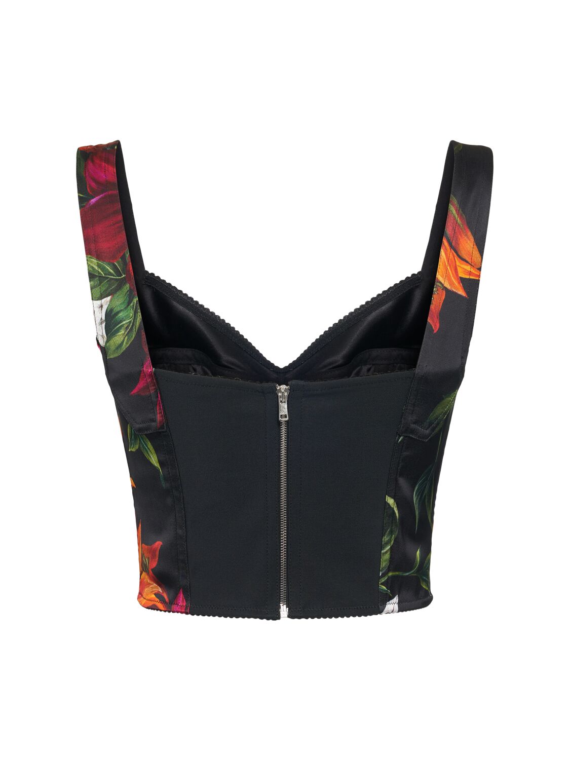 Dolce & Gabbana Flower-print Satin Corset