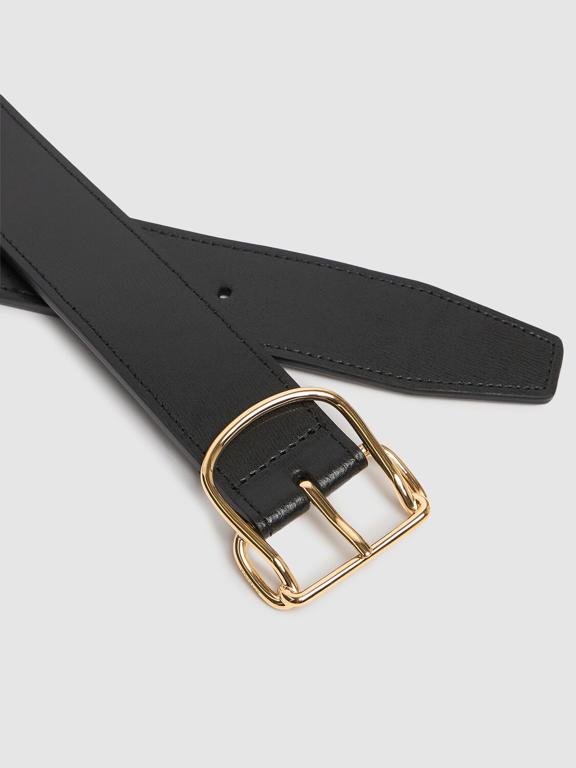 Totême Swirl Leather Belt In Black | ModeSens