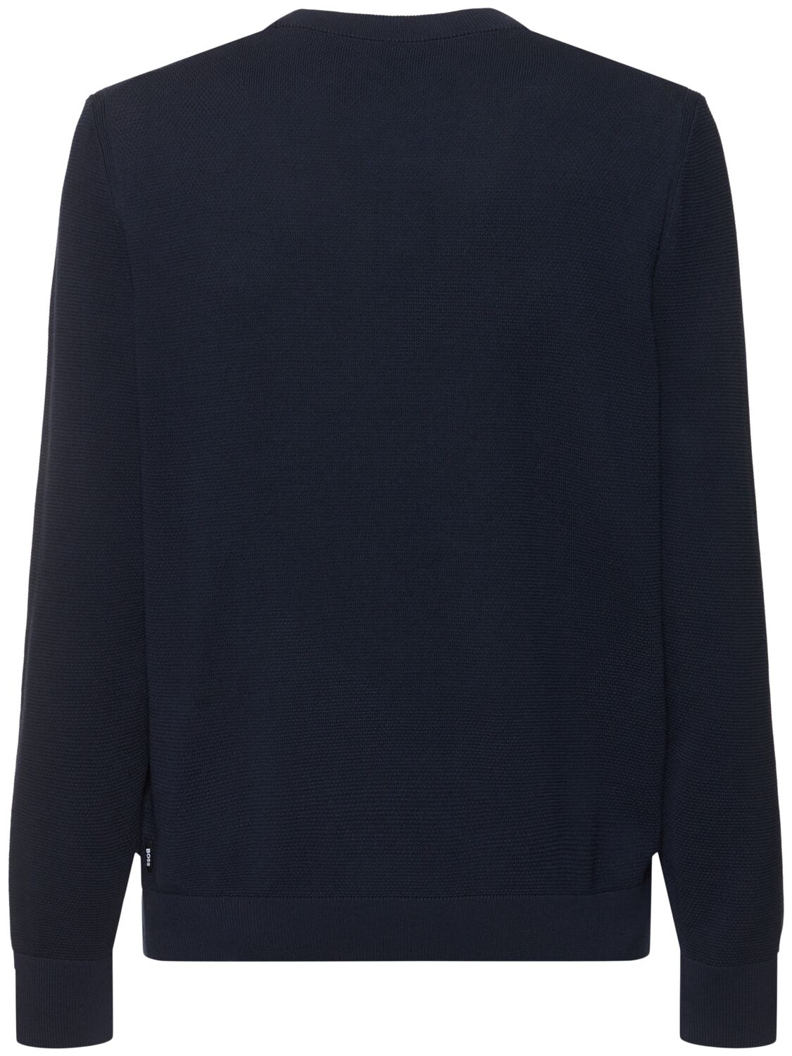 HUGO BOSS ECAIO COTTON KNIT SWEATER 