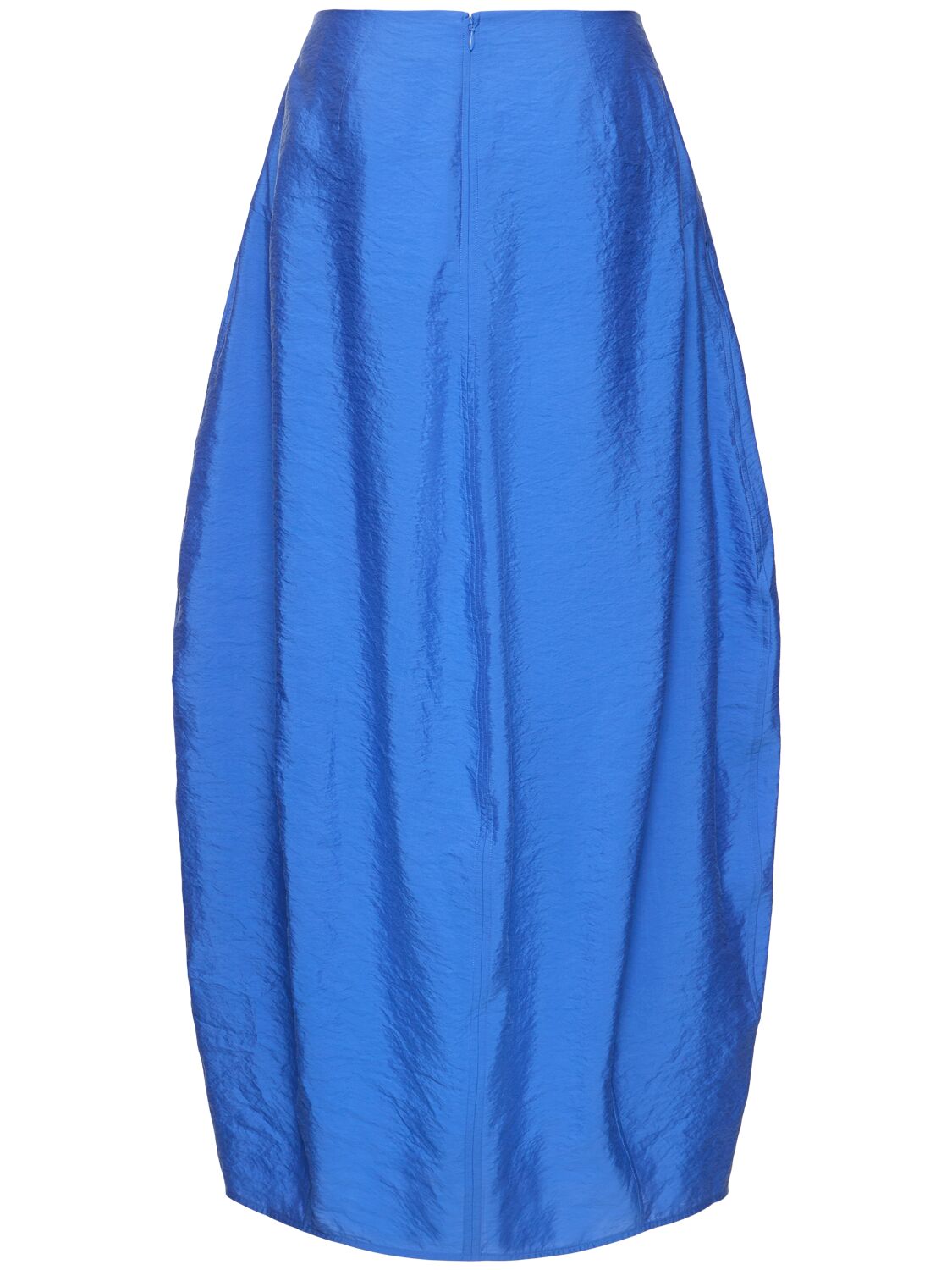 Totême Parachute Silk-blend Maxi Skirt In Blue