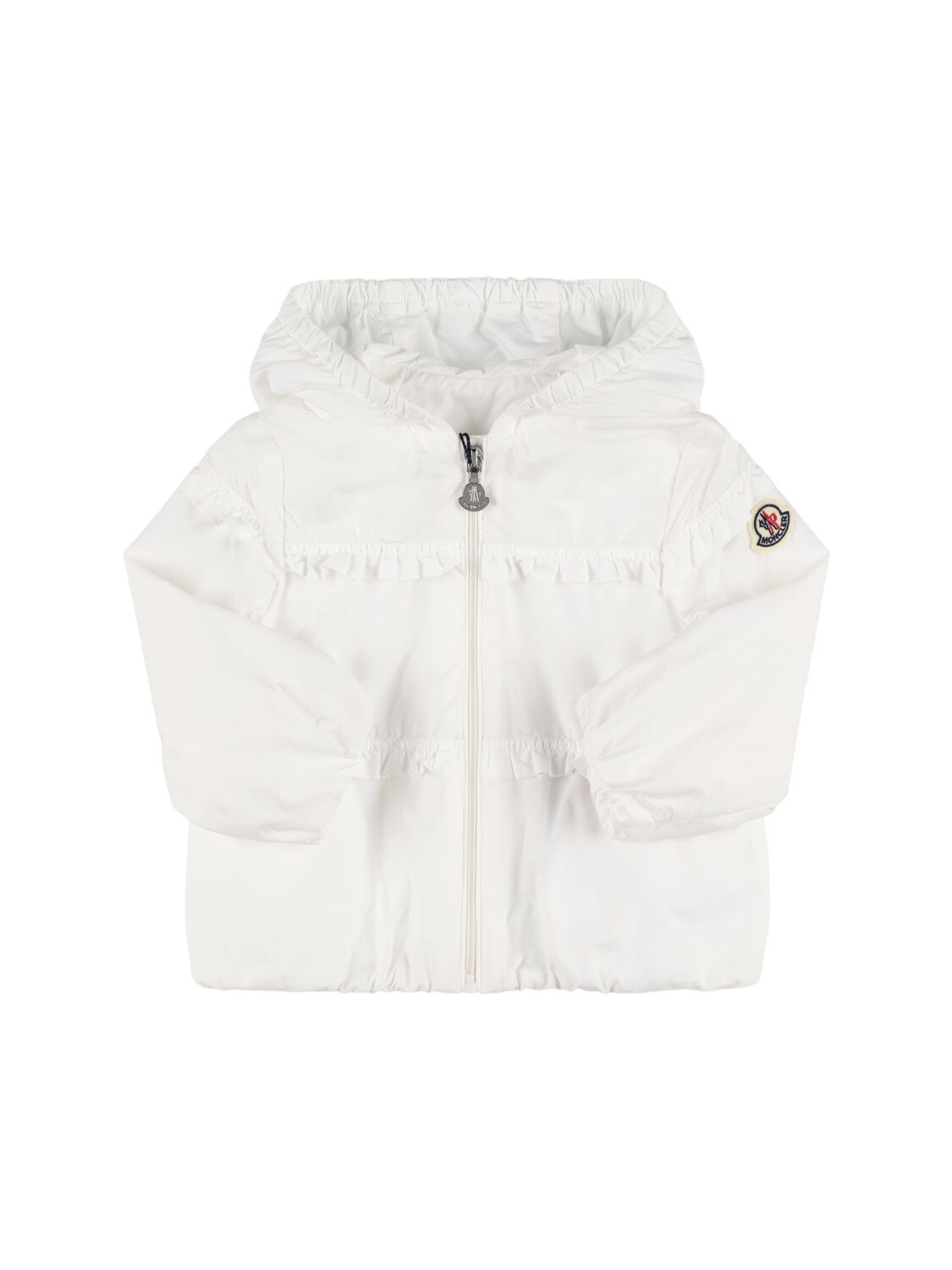 Moncler Hiti Hooded Nylon Rainwear Jacket In 米白色
