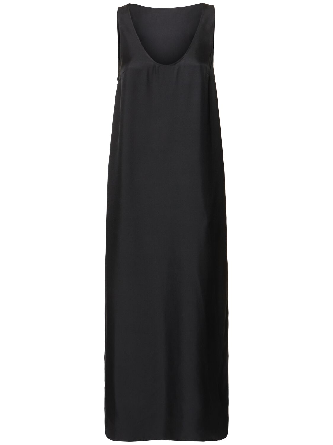 Loulou De Saison Nada Scoop Neckline Silk Long Dress
