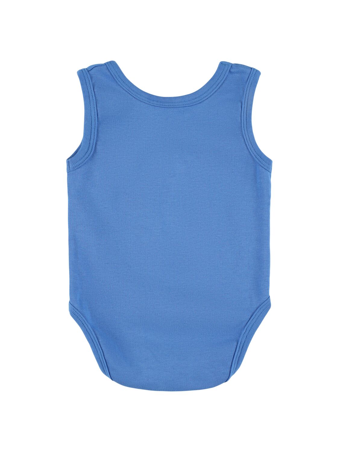 Bobo Choses Printed Cotton Jersey Bodysuit In Blue