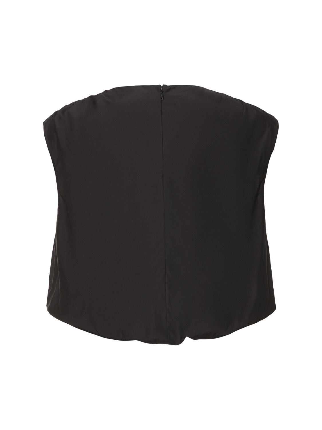 Loulou De Saison Cosma Gathered Sleeveless Top In Black