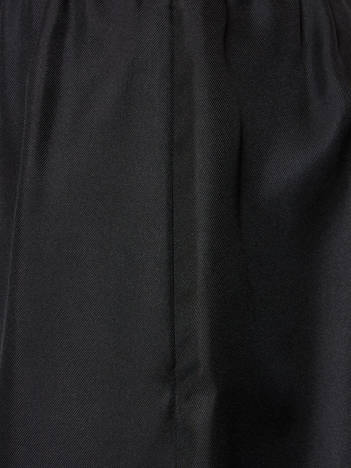 Loulou De Saison Arl Elastic Waistband Silk Shorts