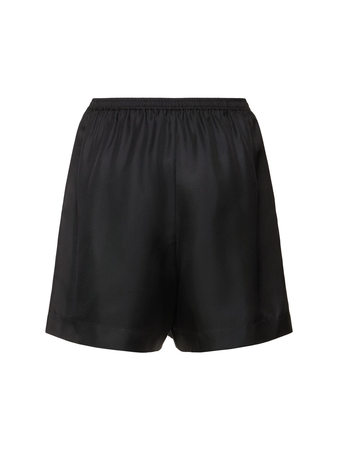 Loulou De Saison Arl Elastic Waistband Silk Shorts