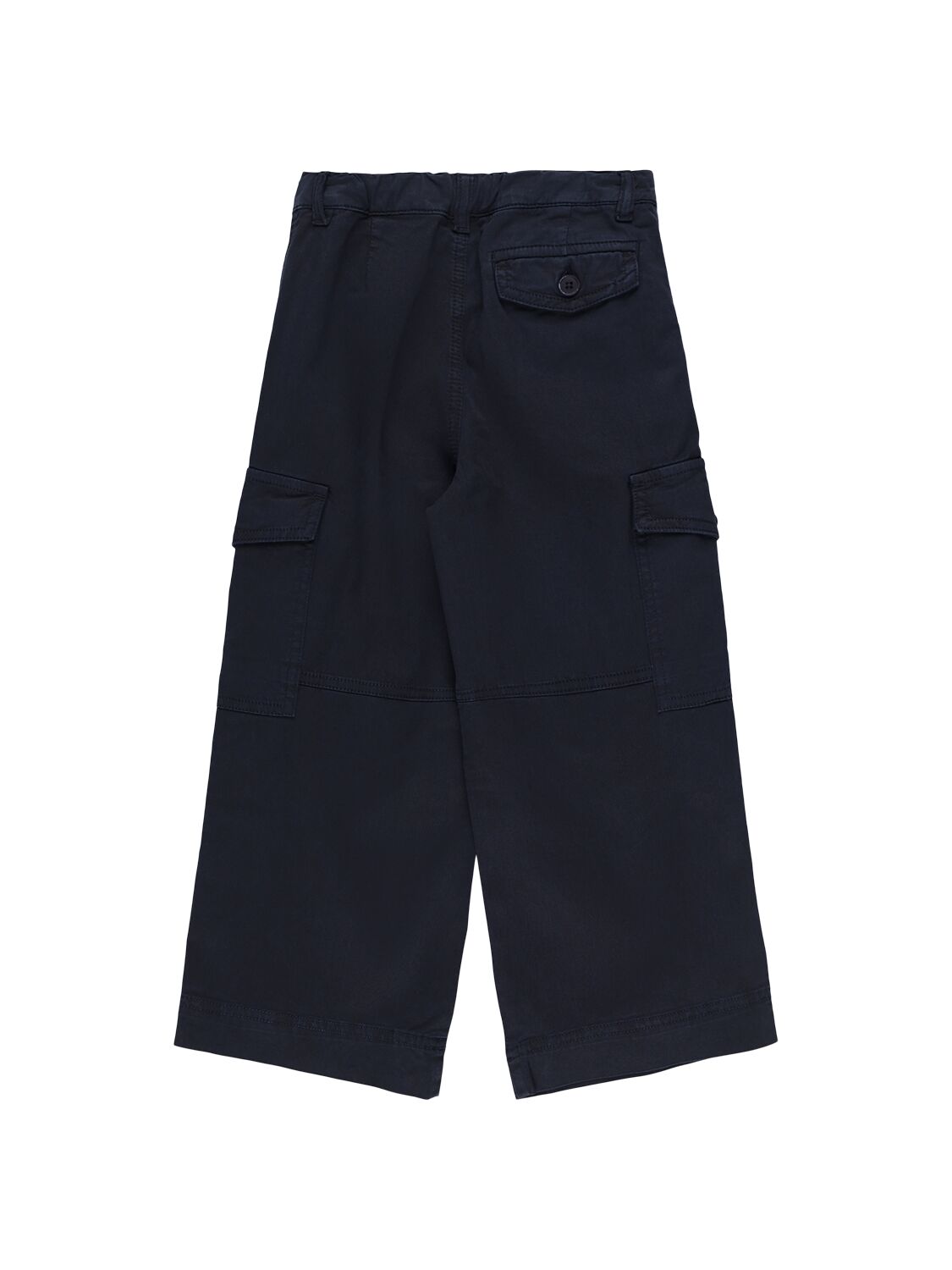 Il Gufo Stretch Denim Cargo Pants In Blue