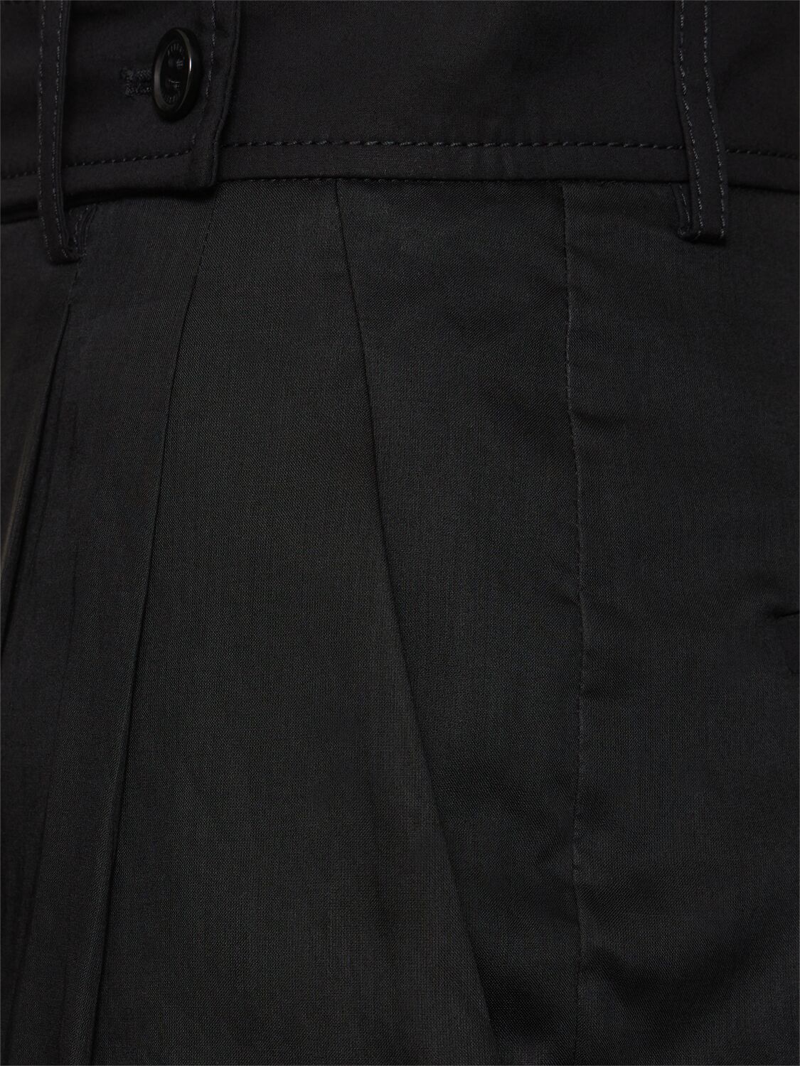 Alberta Ferretti Sheer Cotton Organza Wide Pants In 黑色