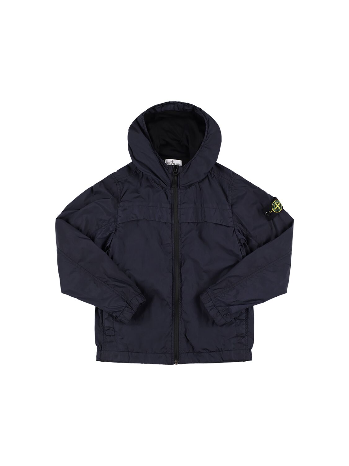 STONE ISLAND JUNIOR Hooded Nylon Windbreaker