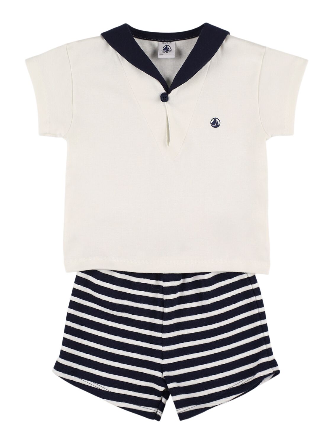 PETIT BATEAU Sailor Cotton Jersey Top & Shorts