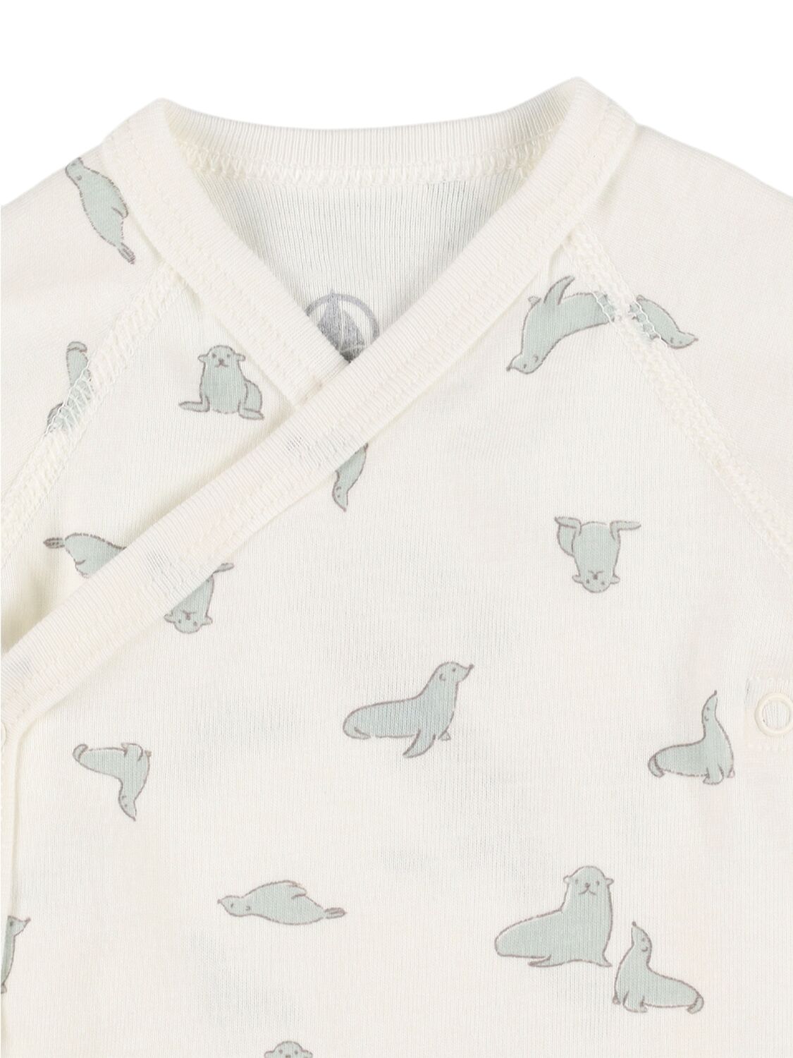 Petit Bateau Set Of 3 Printed Cotton Bodysuits In White/yellow