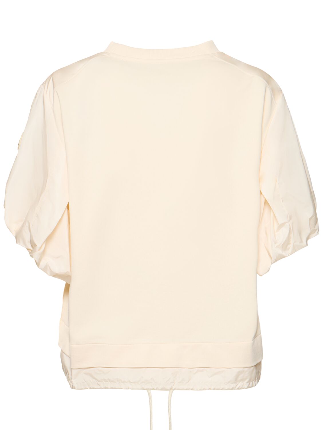 Moncler Puff Sleeve Cotton T-shirt In White