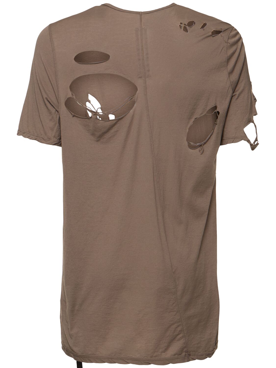 Shop Rick Owens Drkshdw Level T Distressed T-shirt In Dust