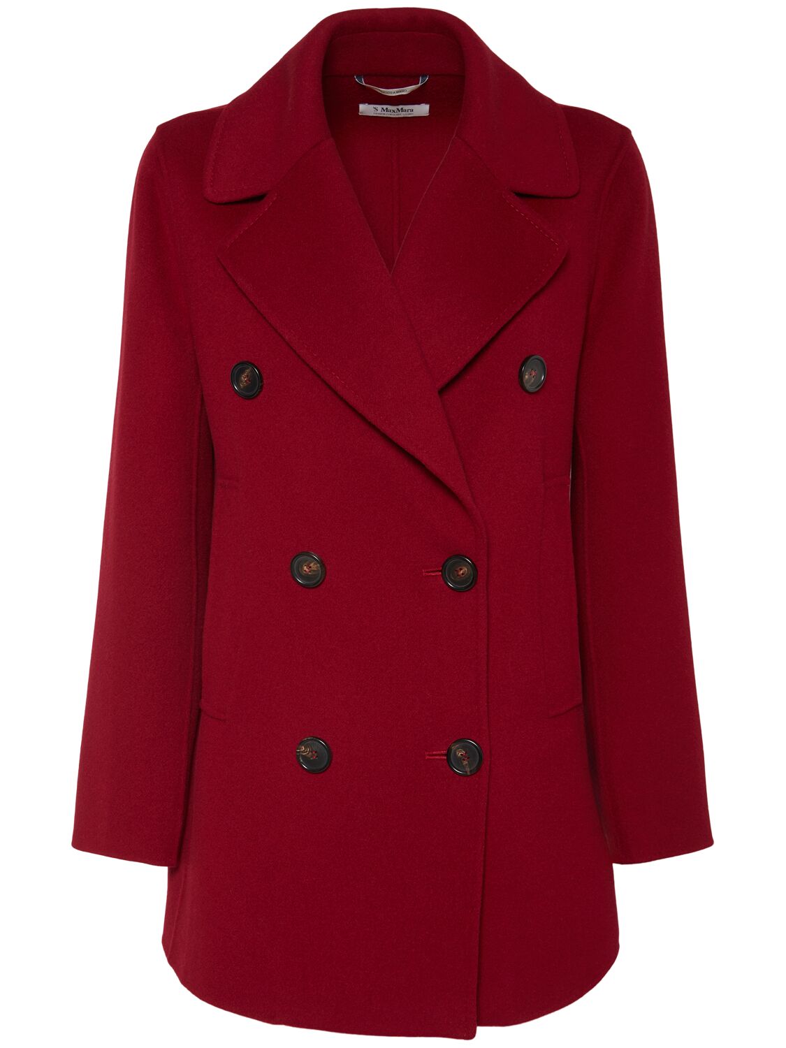 'S MAX MARA Caban Wool Double Breasted Short Coat
