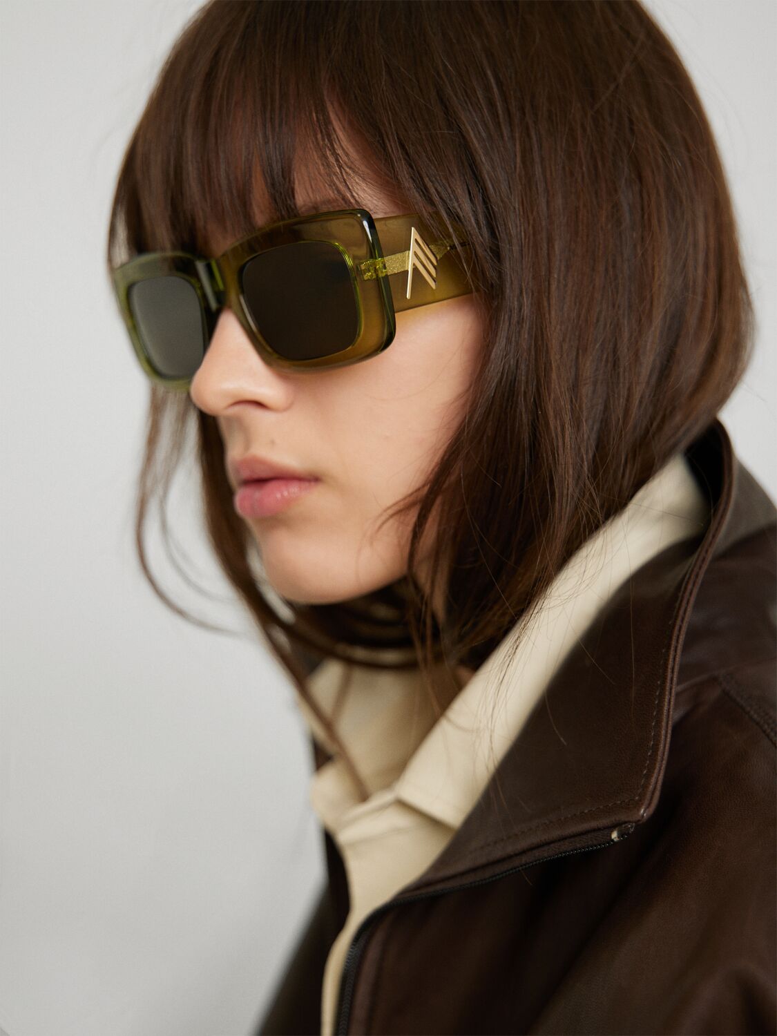 ATTICO MARFA SQUARED ACETATE SUNGLASSES 