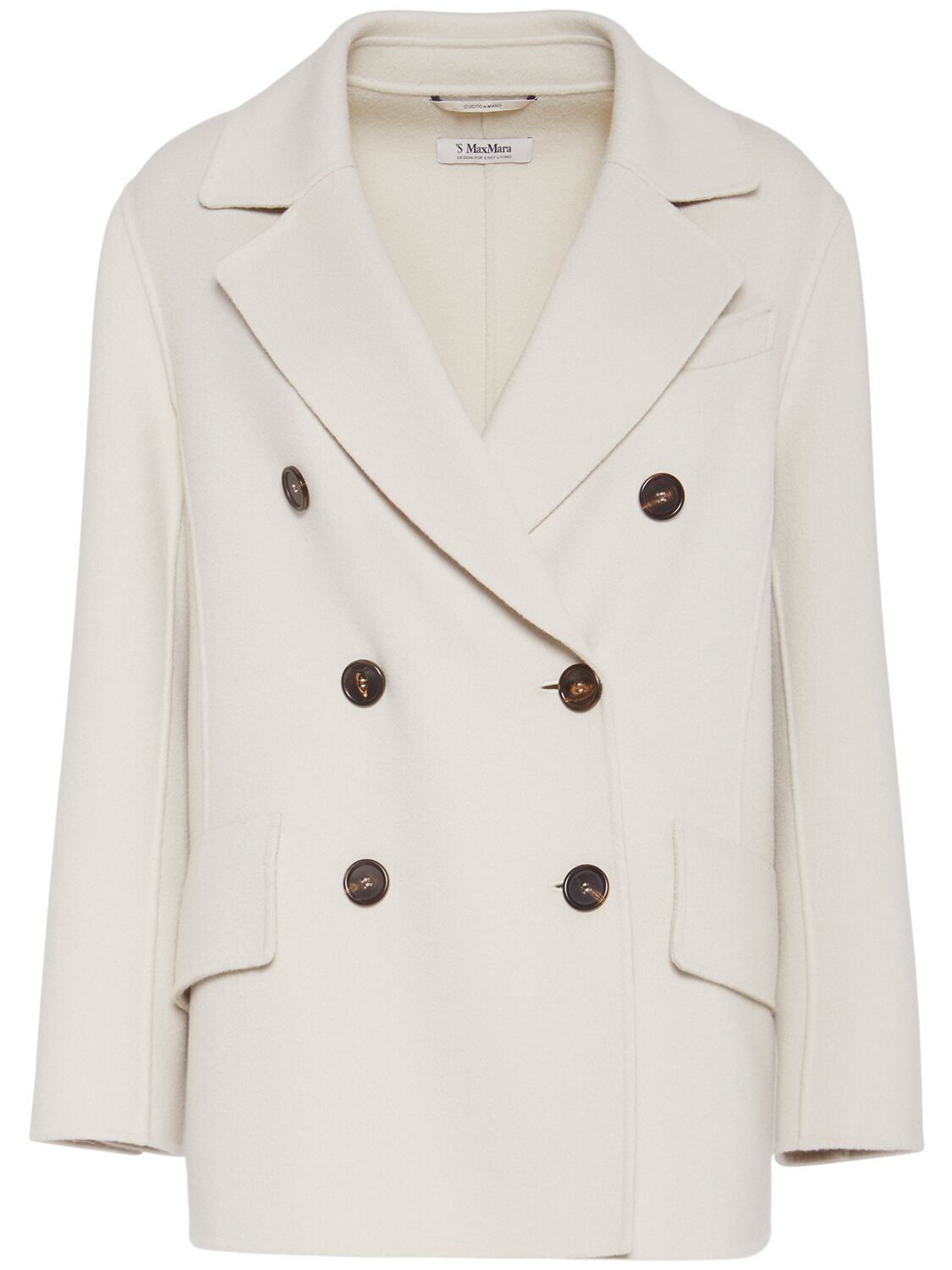'S MAX MARA Lukas Wool Double Breasted Short Coat