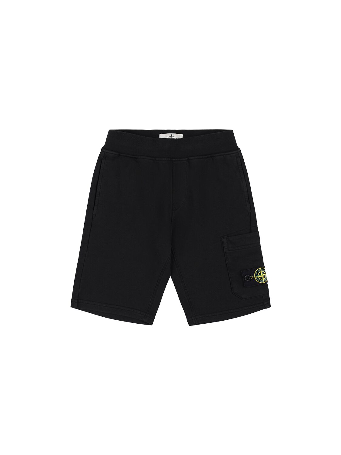 Stone Island Compass-badge Cargo Shorts In 黑色