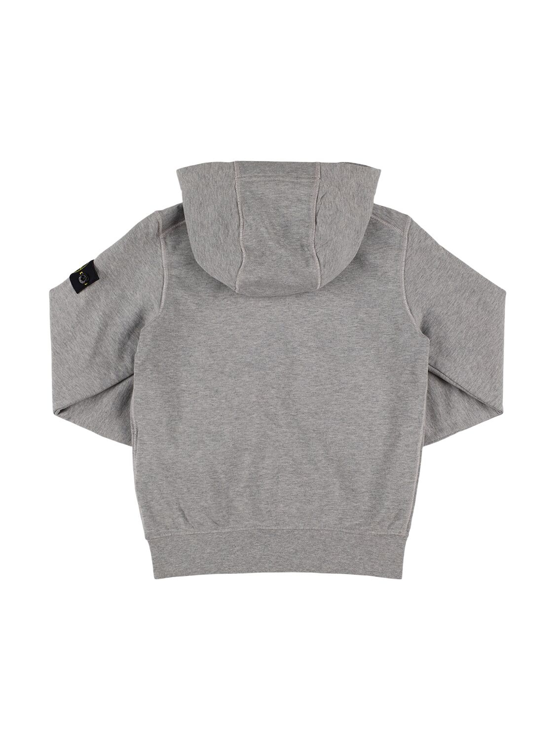Stone Island Cotton Jersey Zip-up Hoodie In 灰色