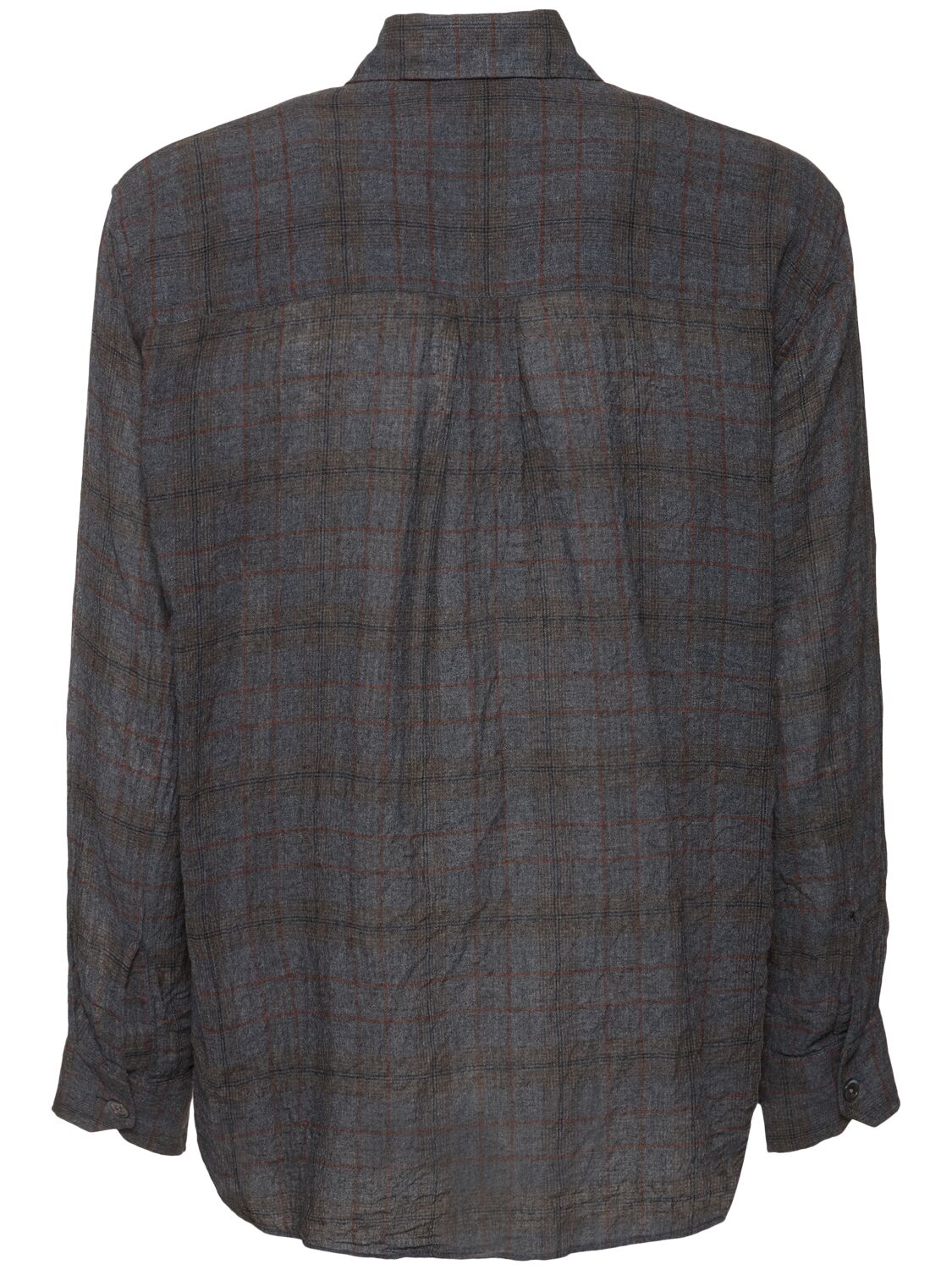 Our Legacy Check Pattern Button-down Shirt With Chest Pocket In 蓝色/灰色
