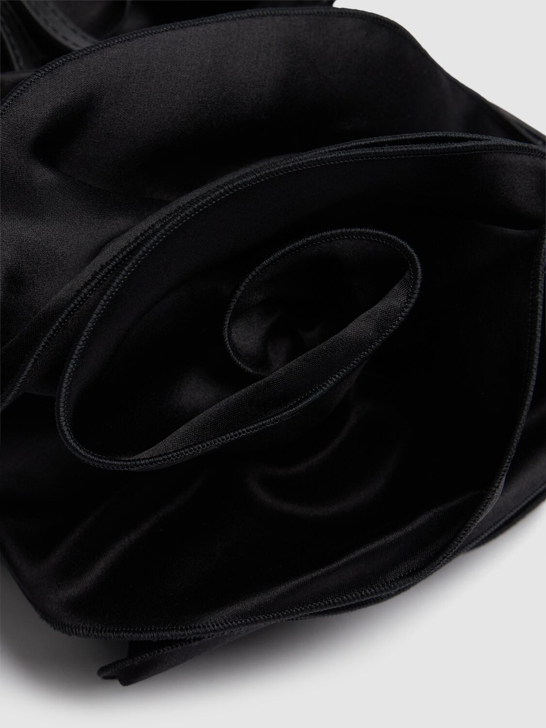 Shop Magda Butrym Magda Black Satin Shoulder Bag