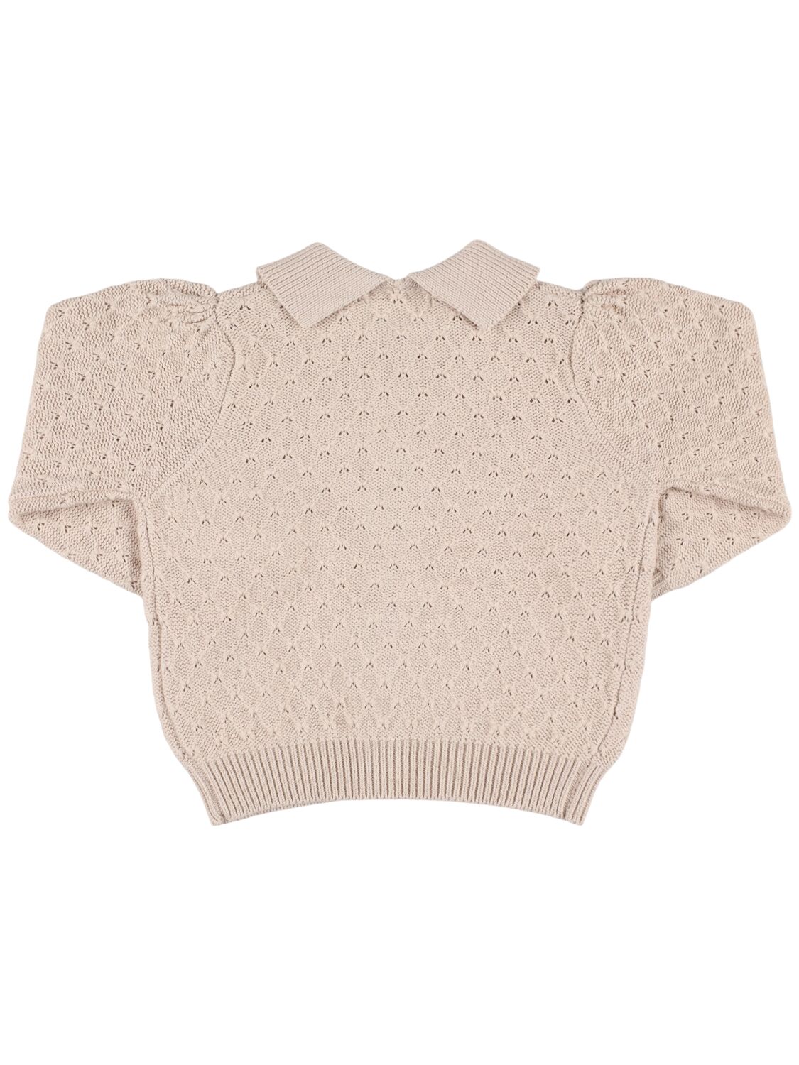 Liewood Cotton Knit Cardigan In 米黄色