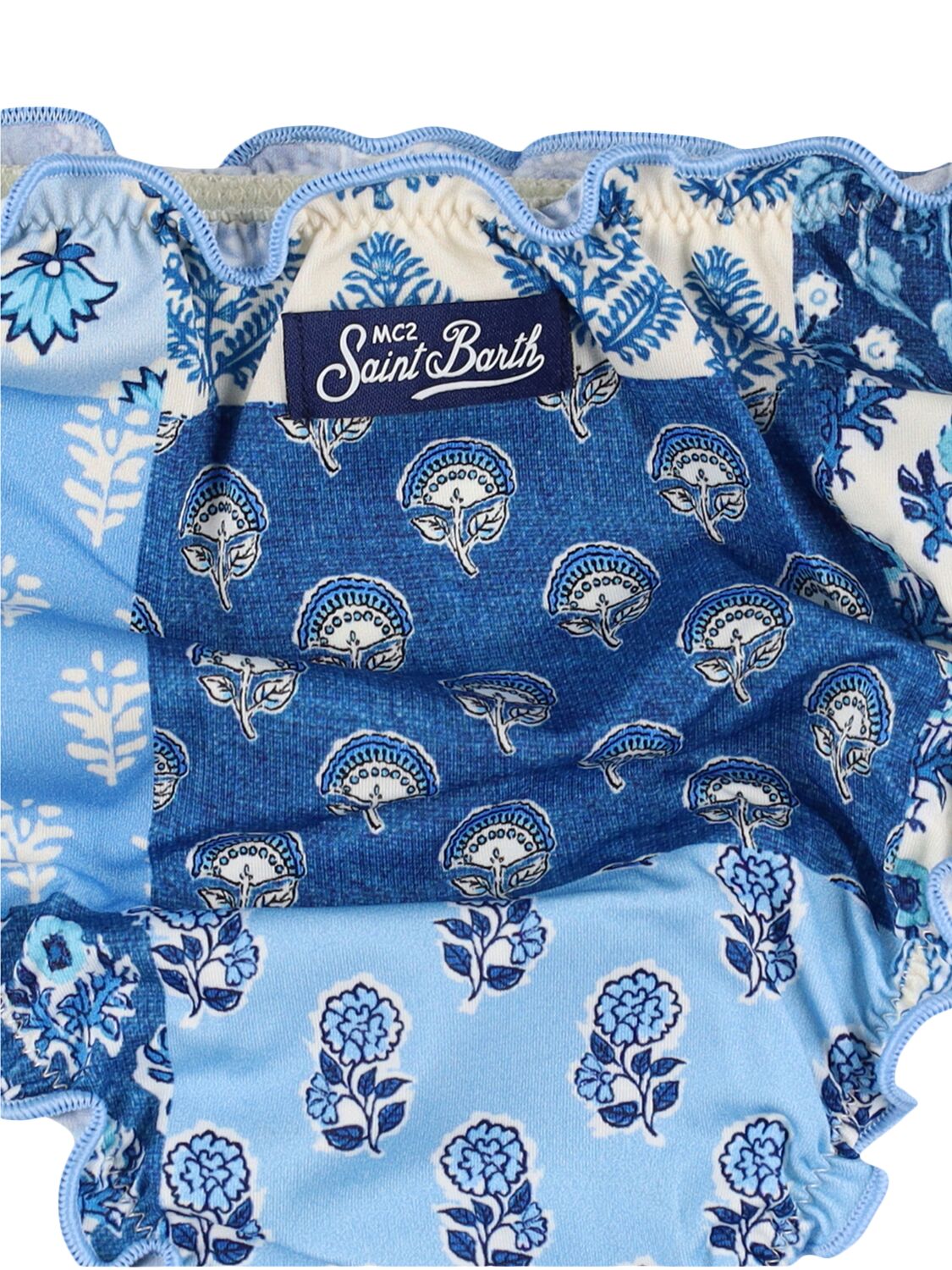 Mc2 Saint Barth Patch Print Bikini In 浅蓝色