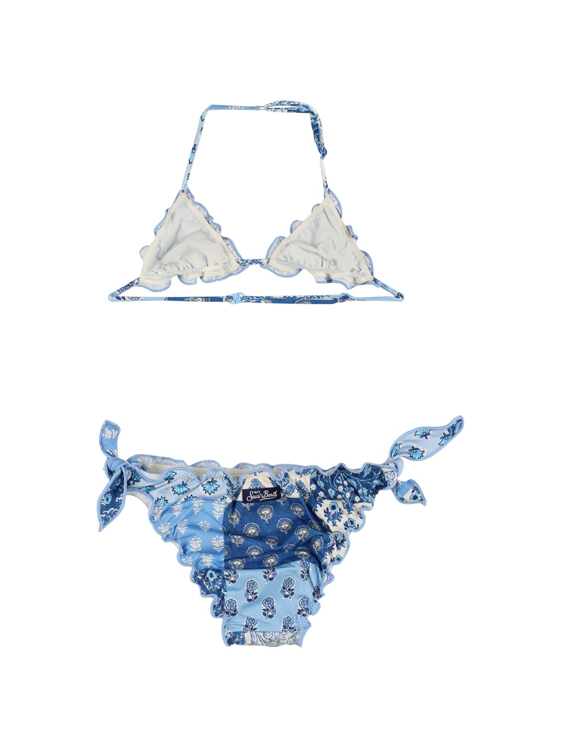 Mc2 Saint Barth Patch Print Bikini In 浅蓝色