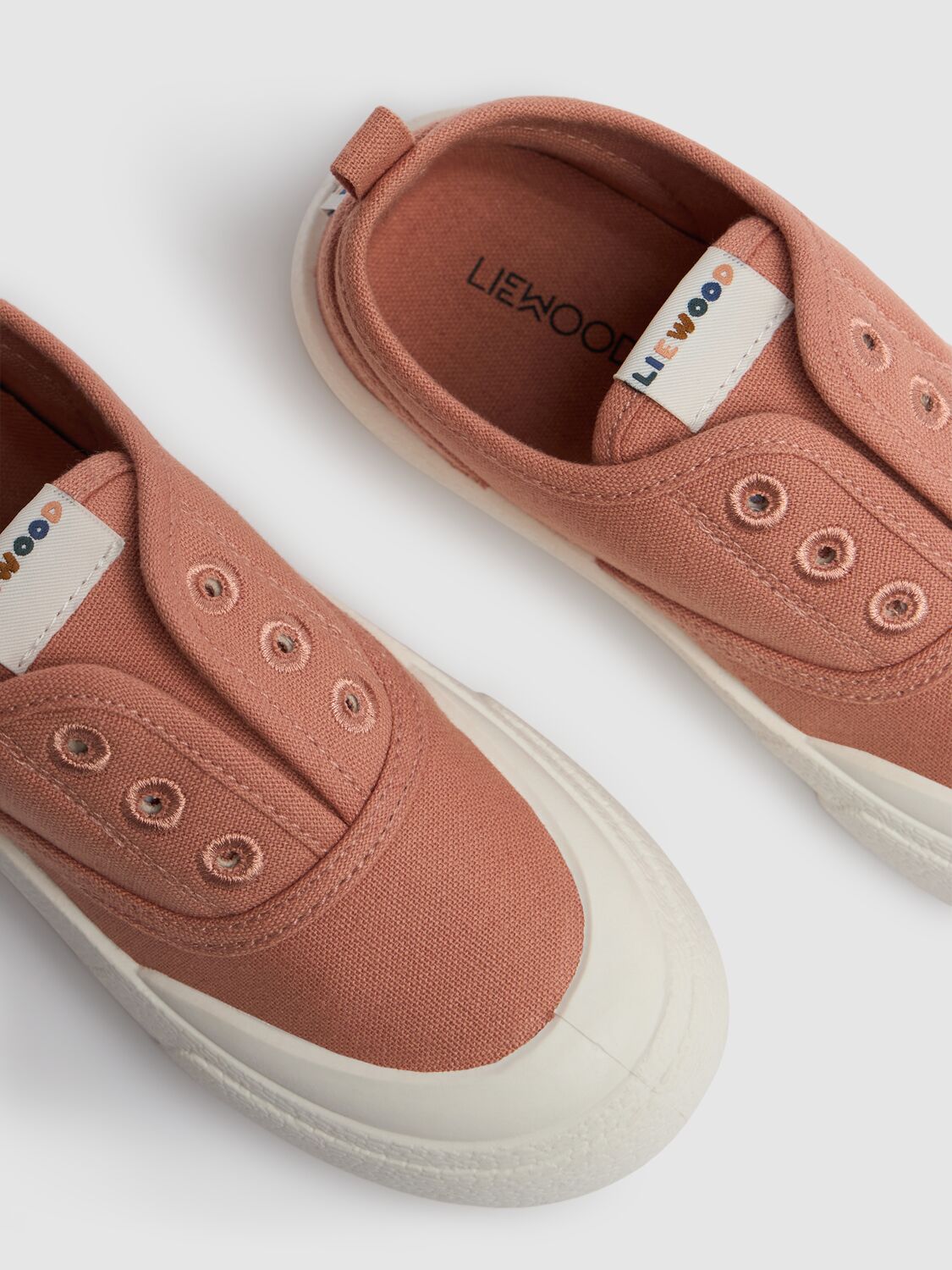 Liewood Handmade Cotton Canvas Slip-on Sneakers In Pink