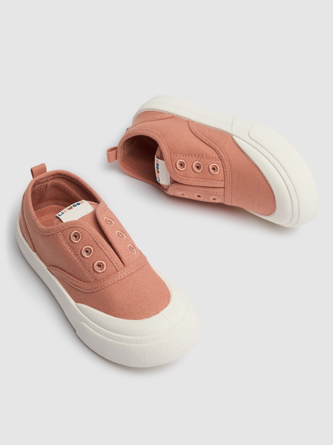 Liewood Handmade Cotton Canvas Slip-on Sneakers In Pink