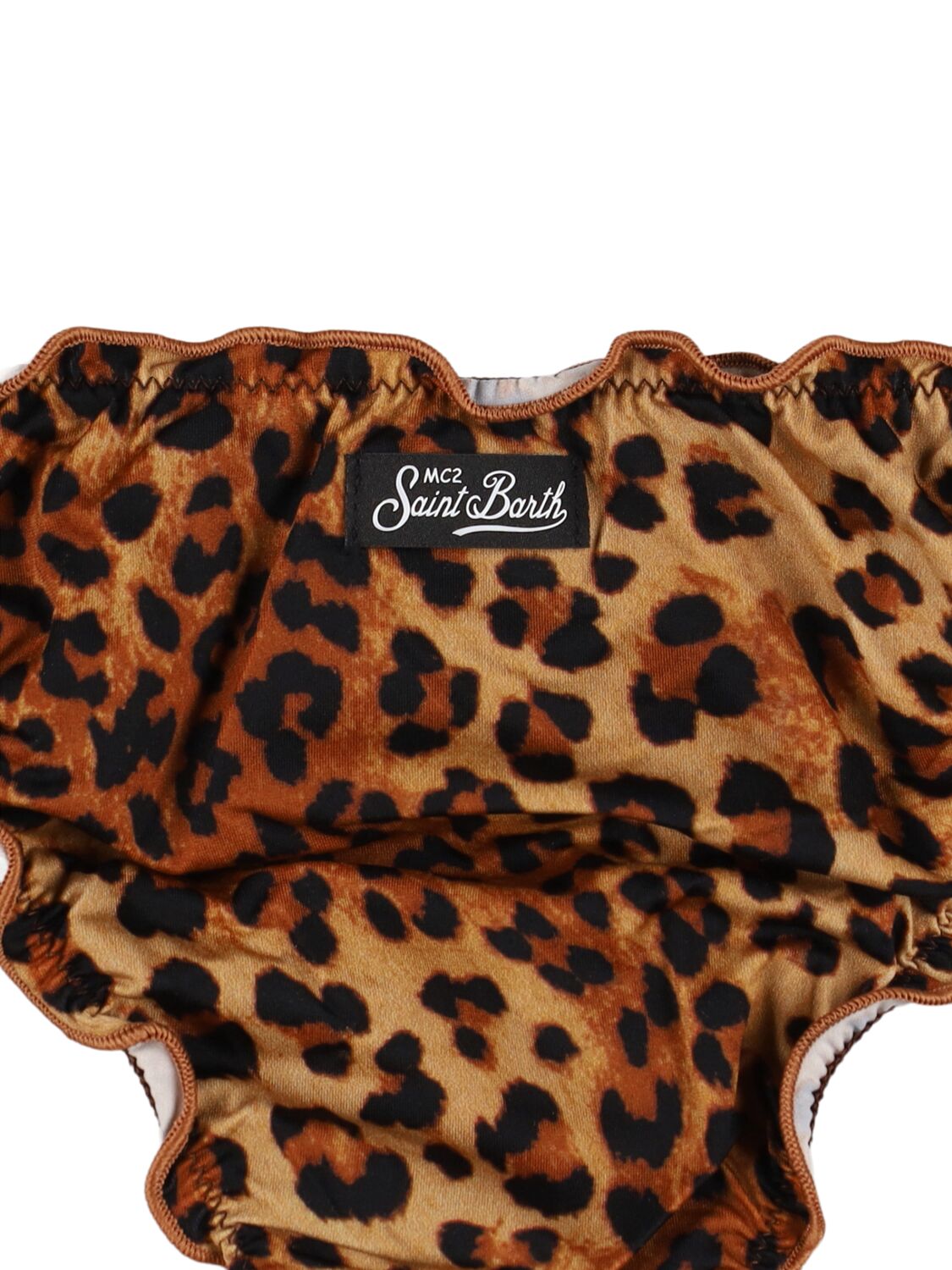 Mc2 Saint Barth Leopard Print Bikini In 棕色/米黄色