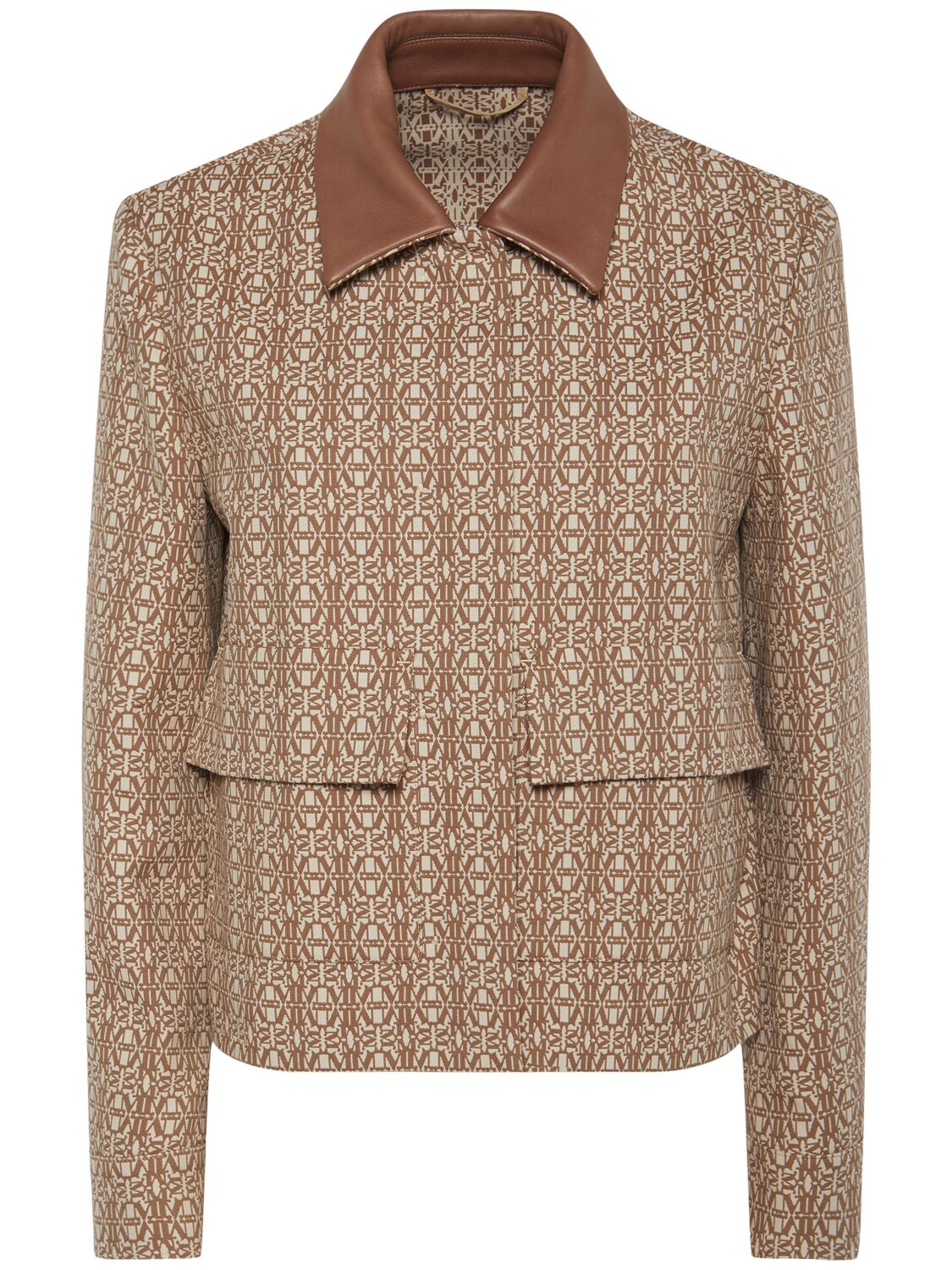 Max Mara Viborg Camel Cotton Jacquard Jacket