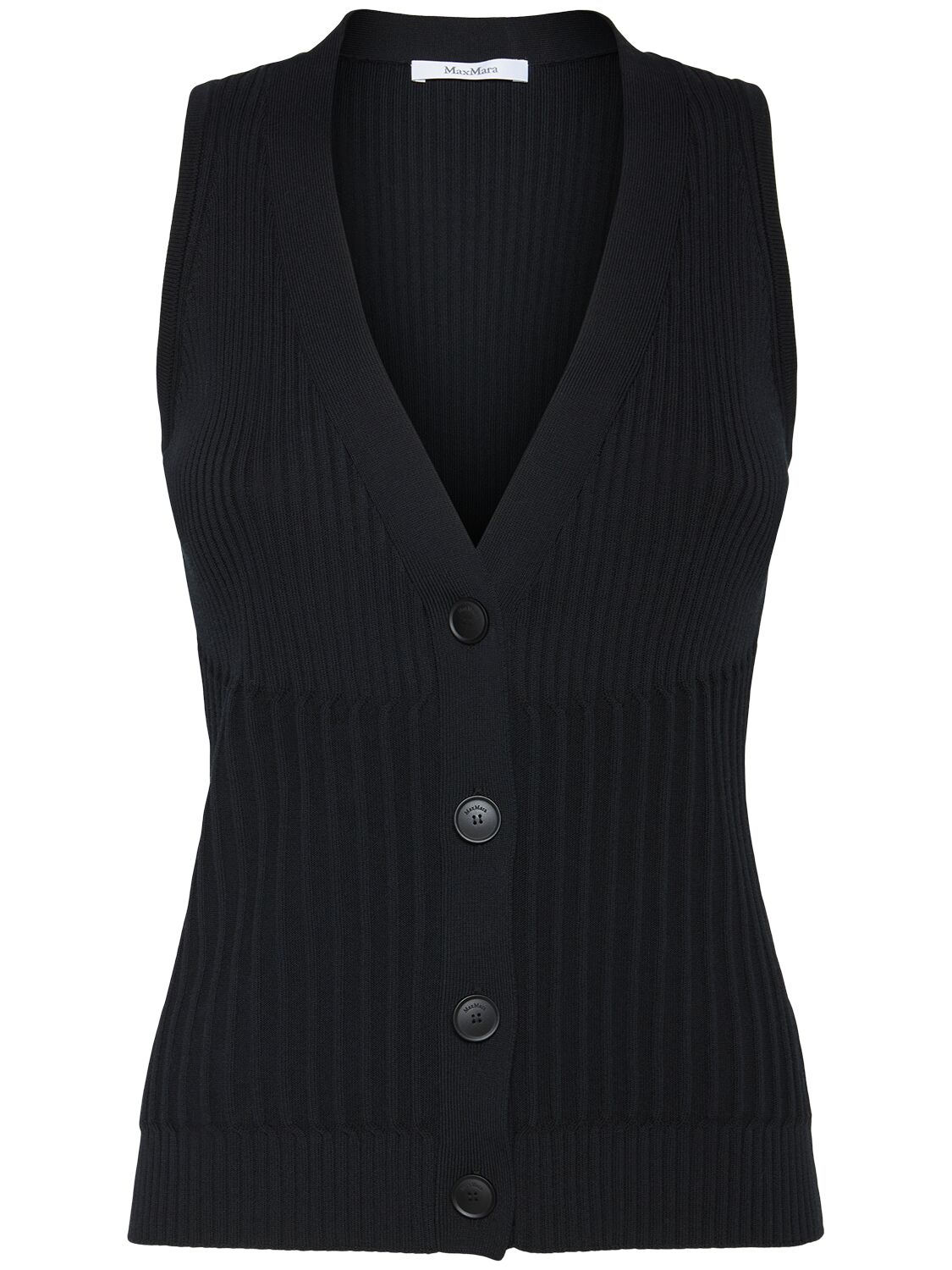 Max Mara Sleeveless Cardigan With Buttons