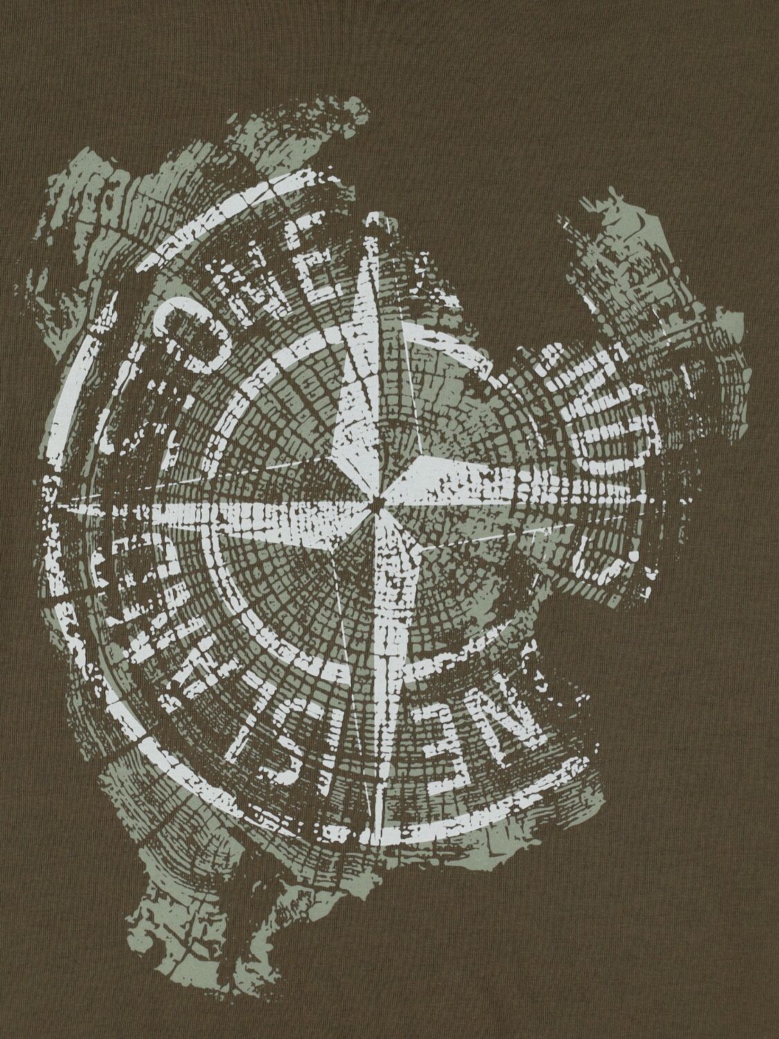 Stone Island Printed Cotton Jersey T-shirt In Military Green