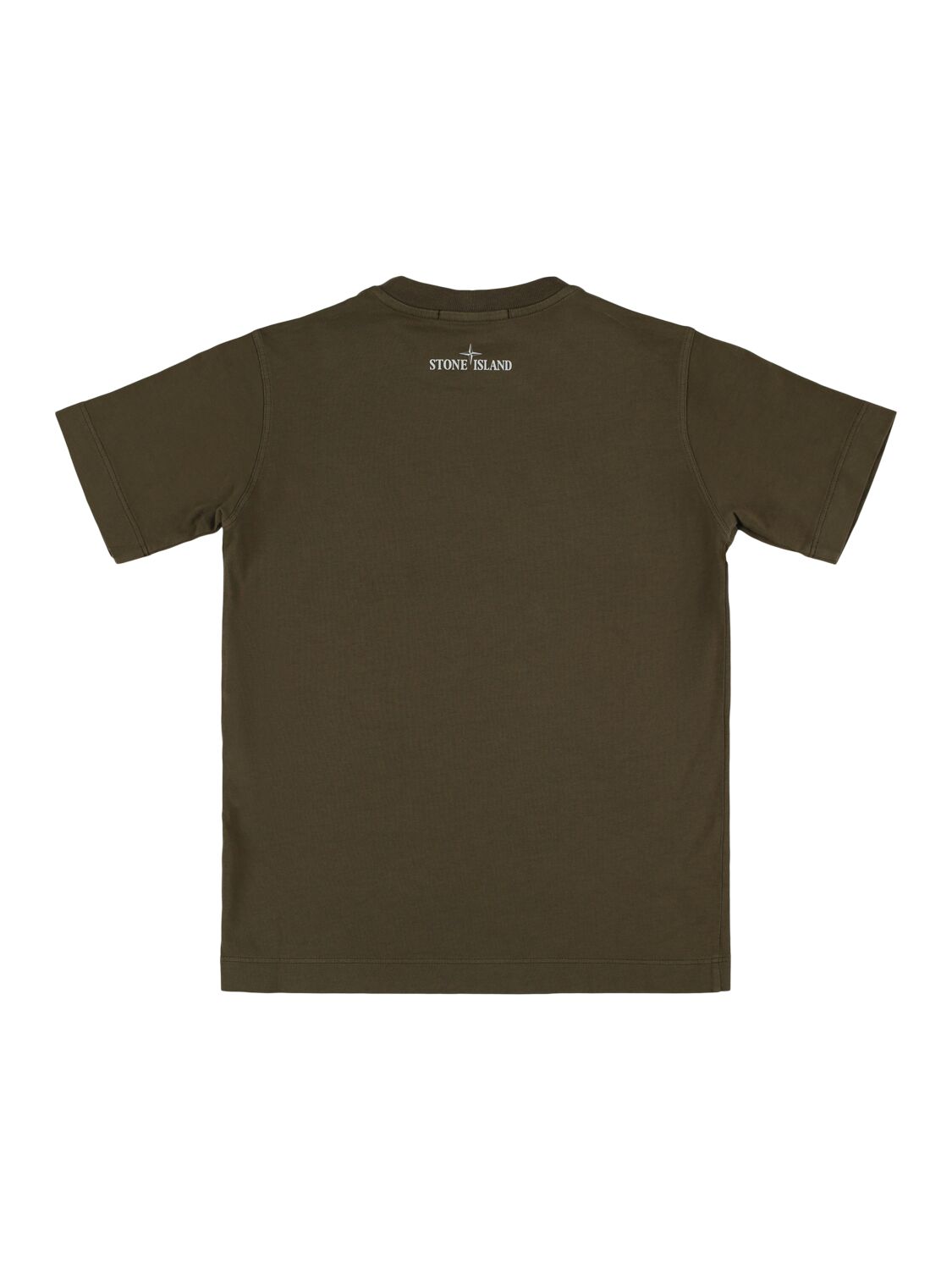 Stone Island Printed Cotton Jersey T-shirt In Military Green