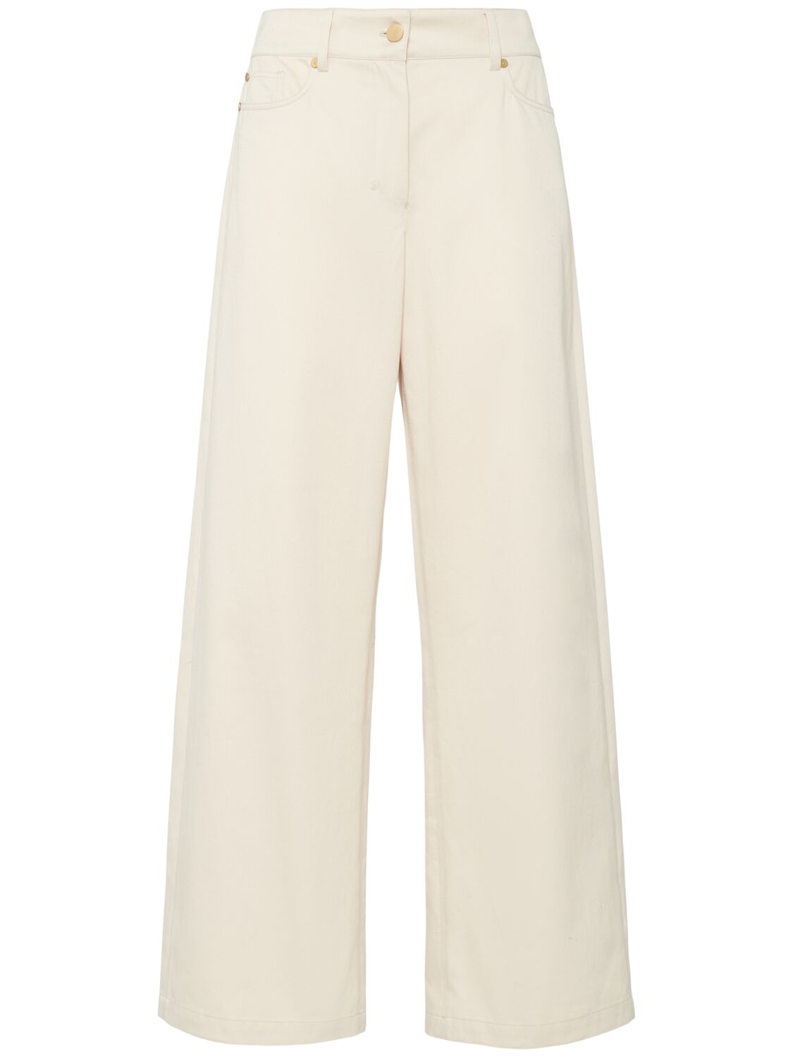 'S MAX MARA Valeria Cotton Gabardine Wide Pants