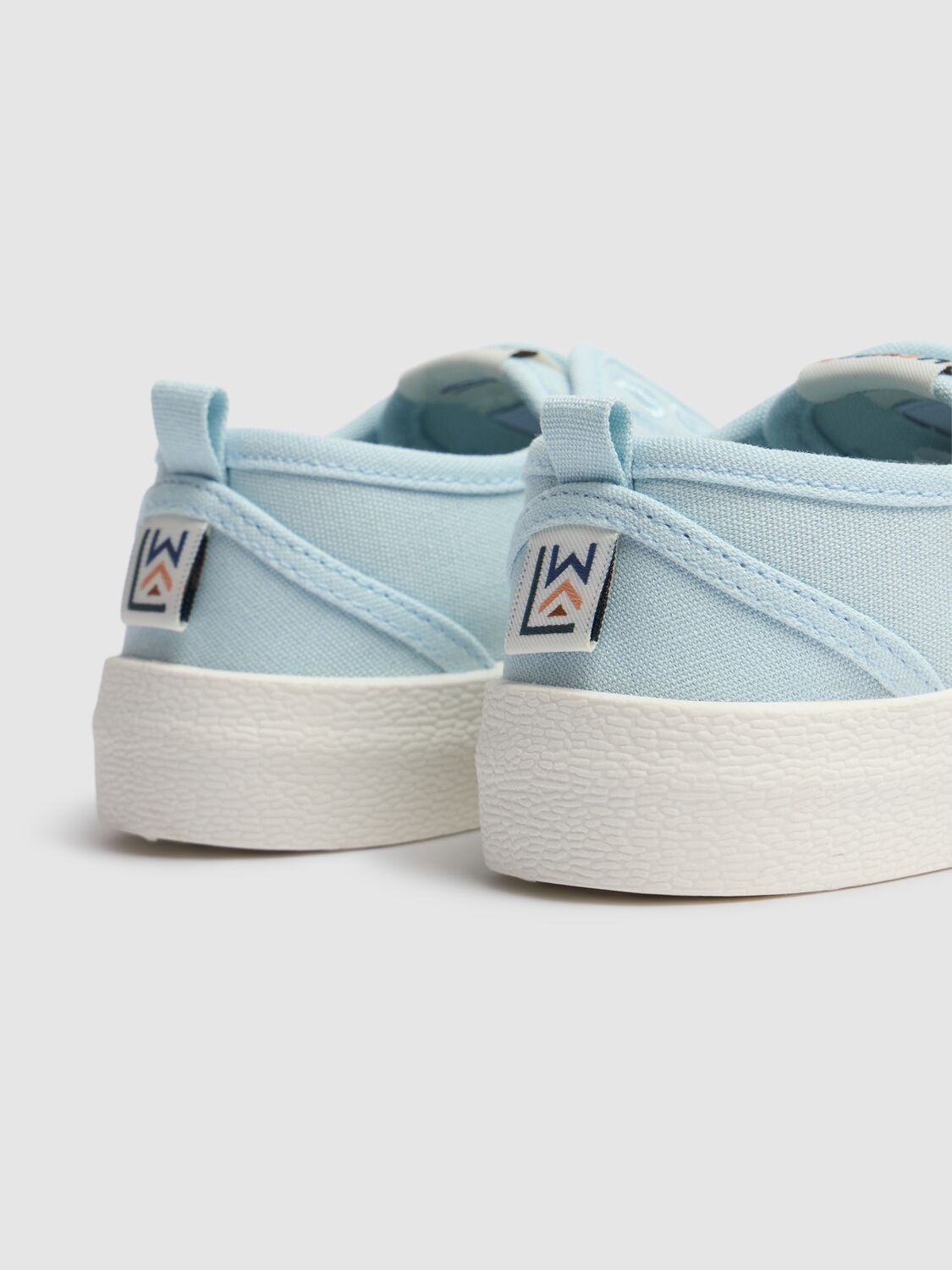 Liewood Handmade Cotton Canvas Slip-on Sneakers In Light Blue