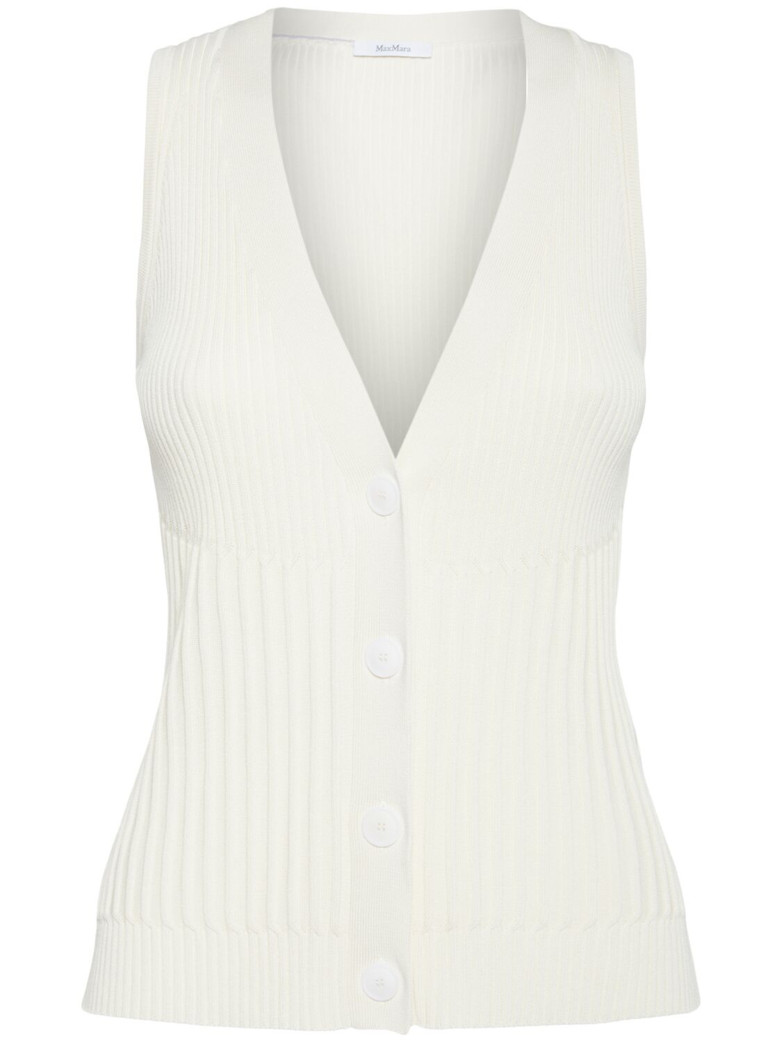 Max Mara Bimba Knitted Cotton Blend Vest