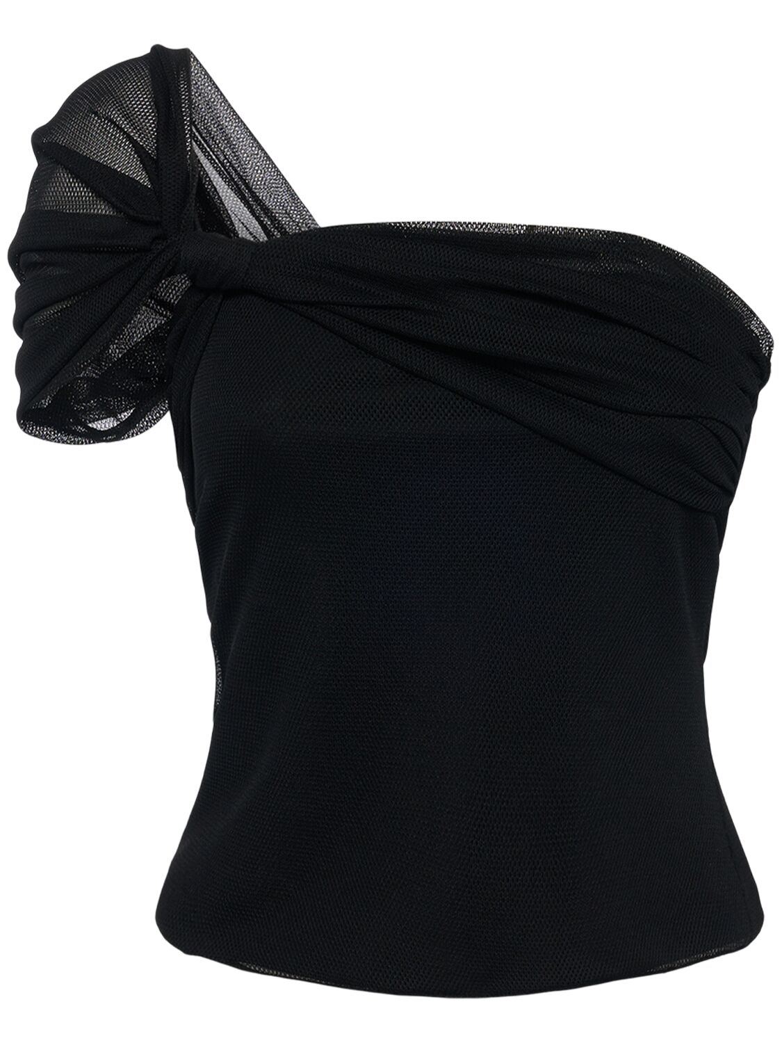 Max Mara Bellico Viscose Blend Top In Black