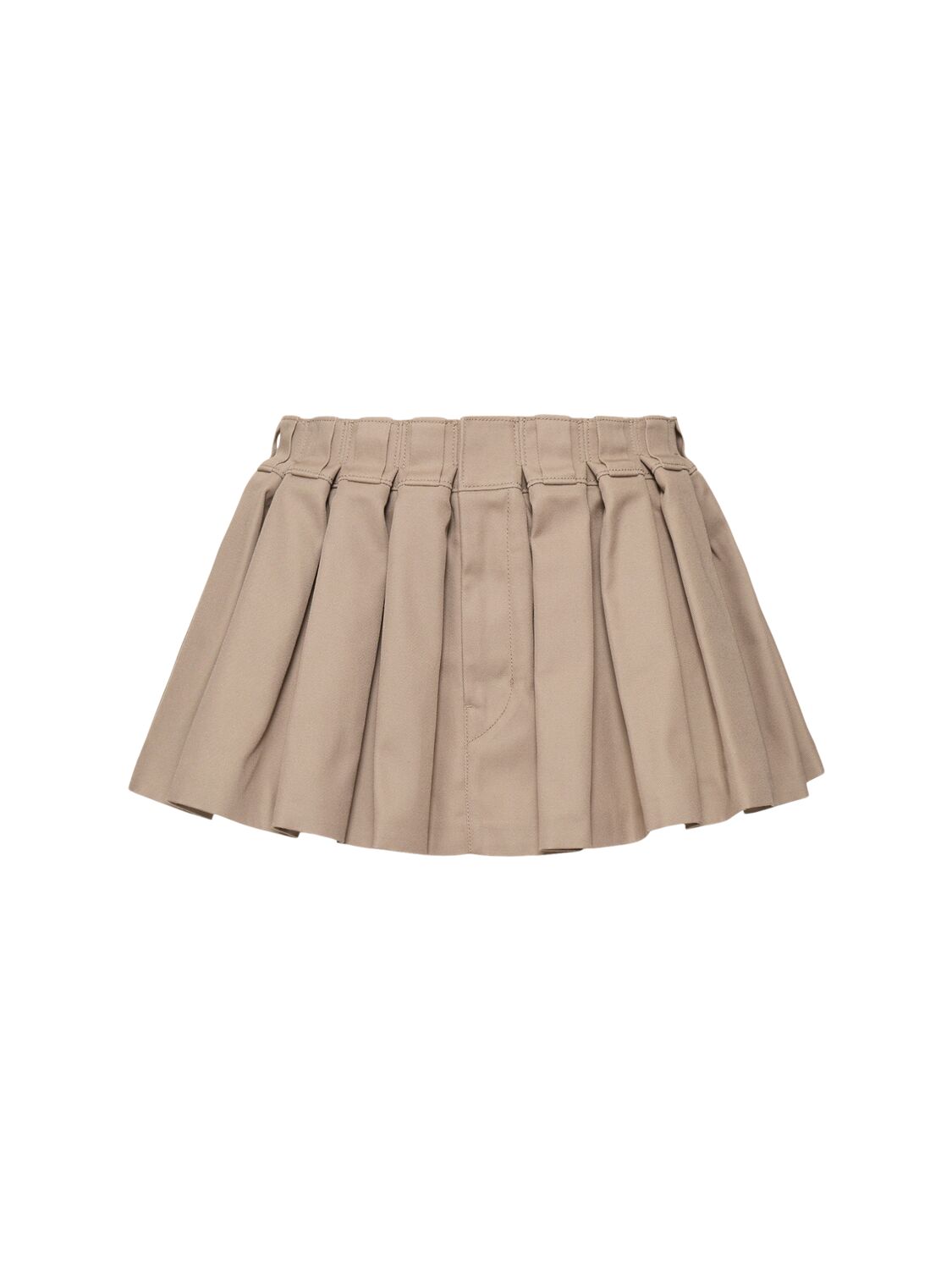 Pleated Workwear Drill Mini Skirt