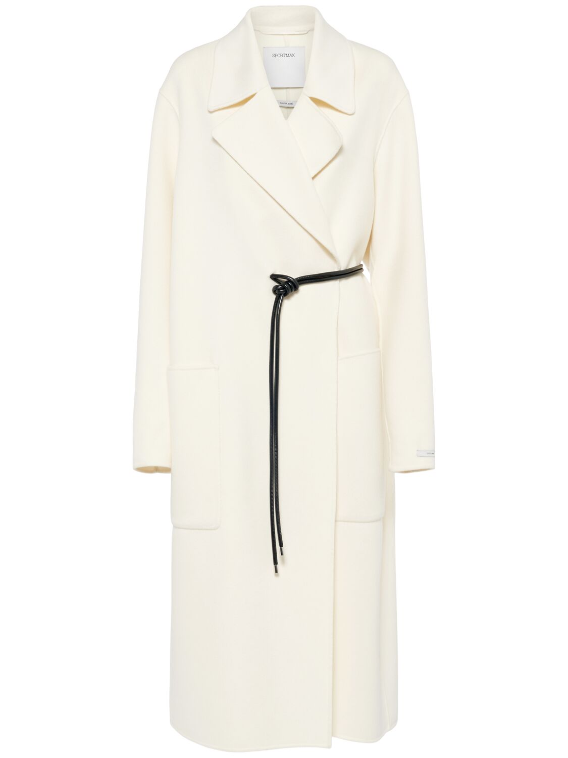 Sportmax Abate Belted Wool Long Coat