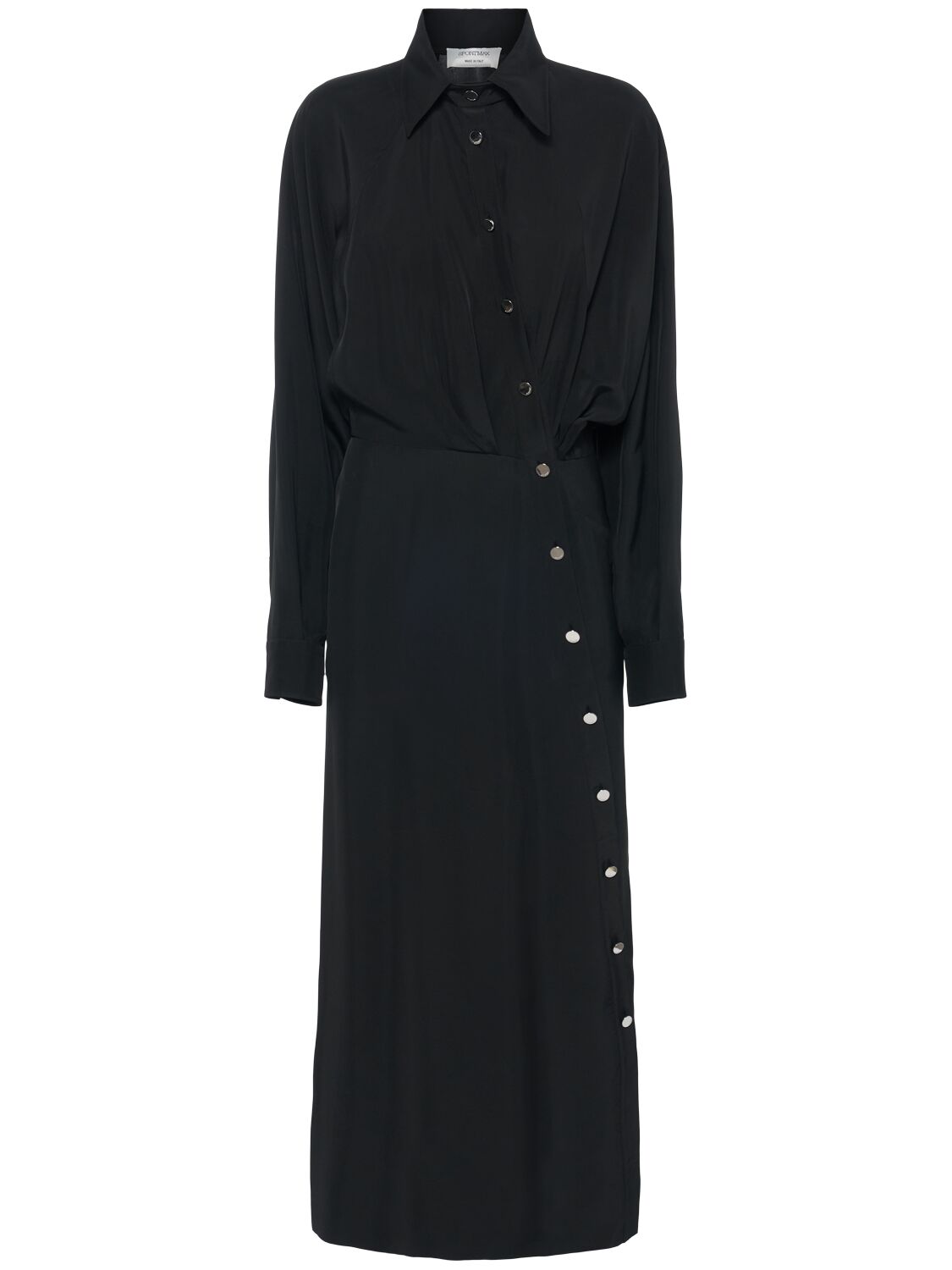 Maranta Buttoned Viscose Long Dress