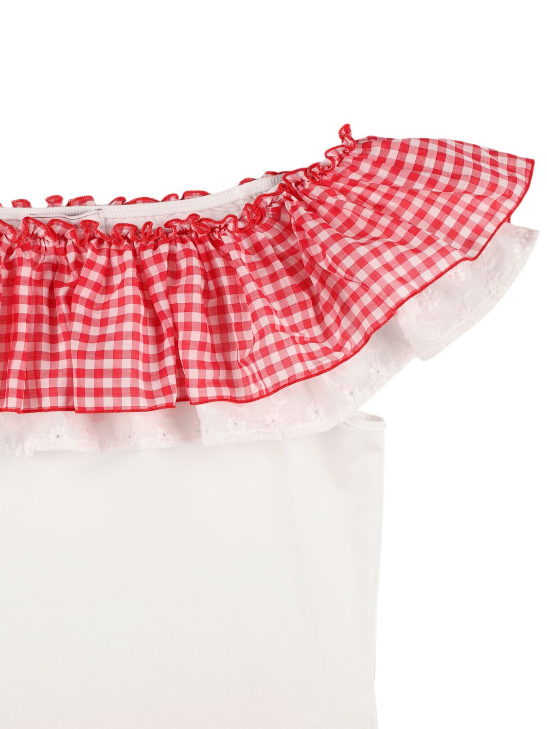MONNALISA RUFFLED  T-SHIRT AND SHORTS 