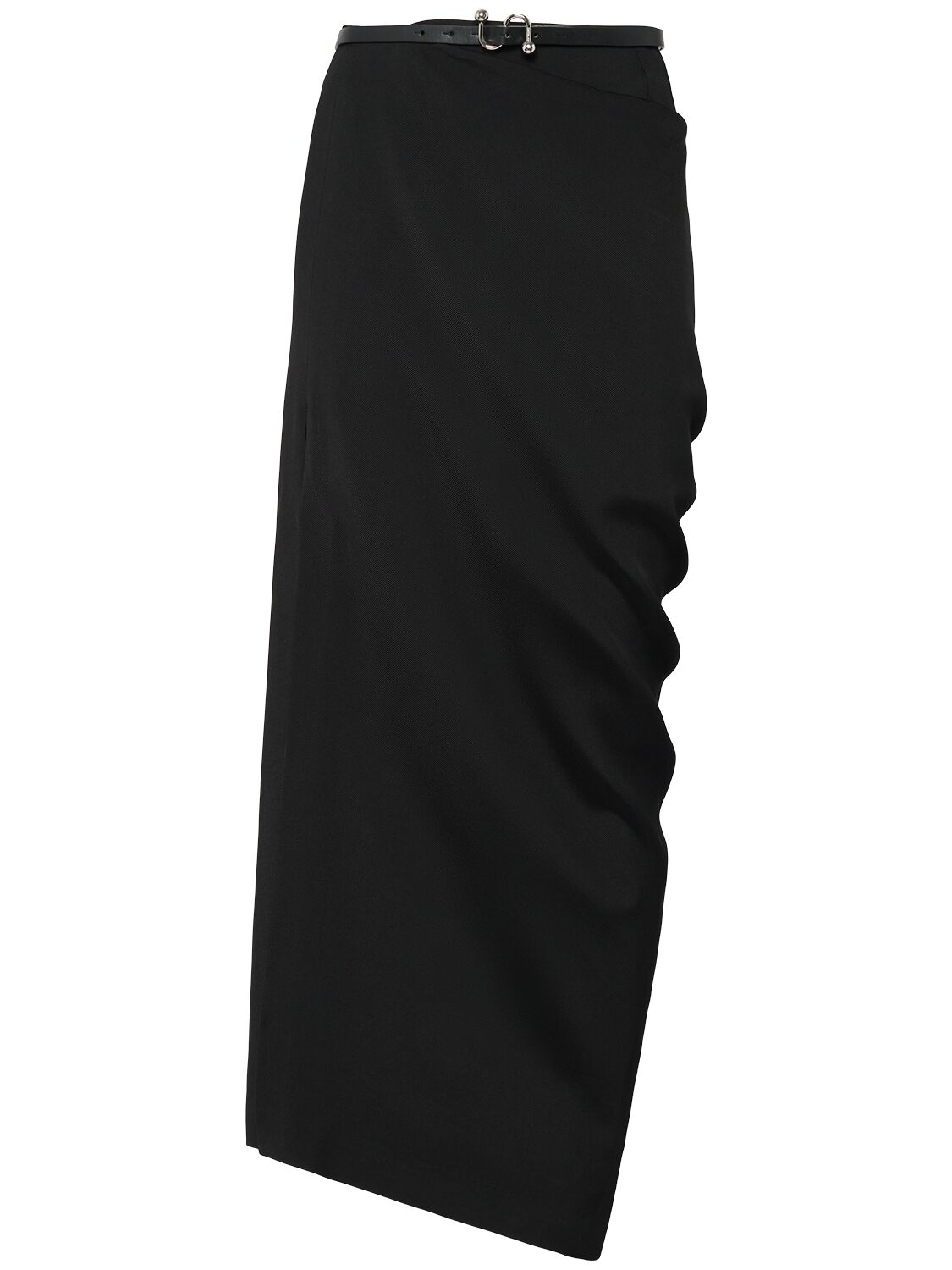 Pontida Draped Viscose Midi Skirt