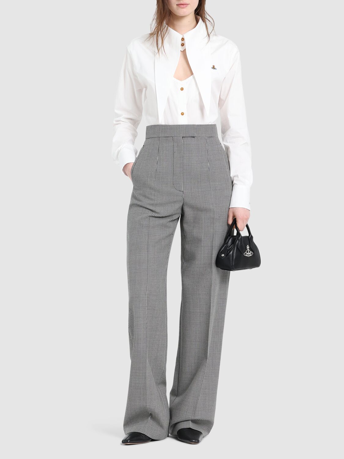 Vivienne Westwood Deconstructed Button-up Shirt In White