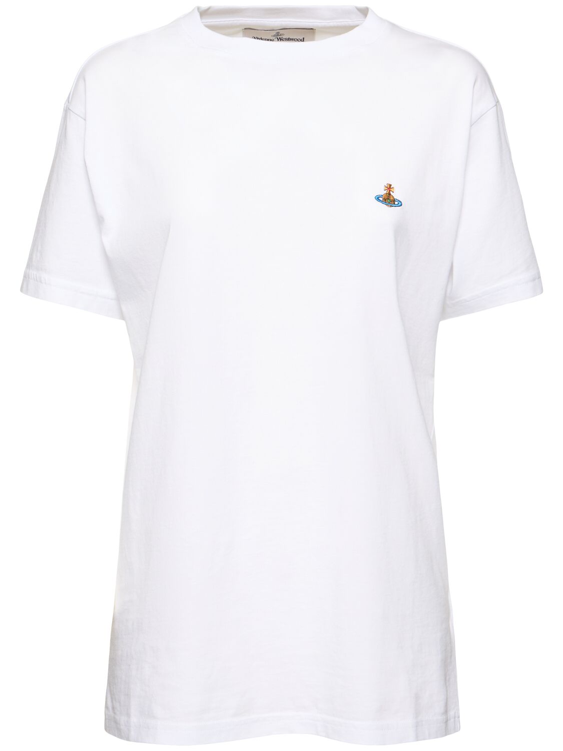 Vivienne Westwood Orb-embroidered Organic Cotton T-shirt In White