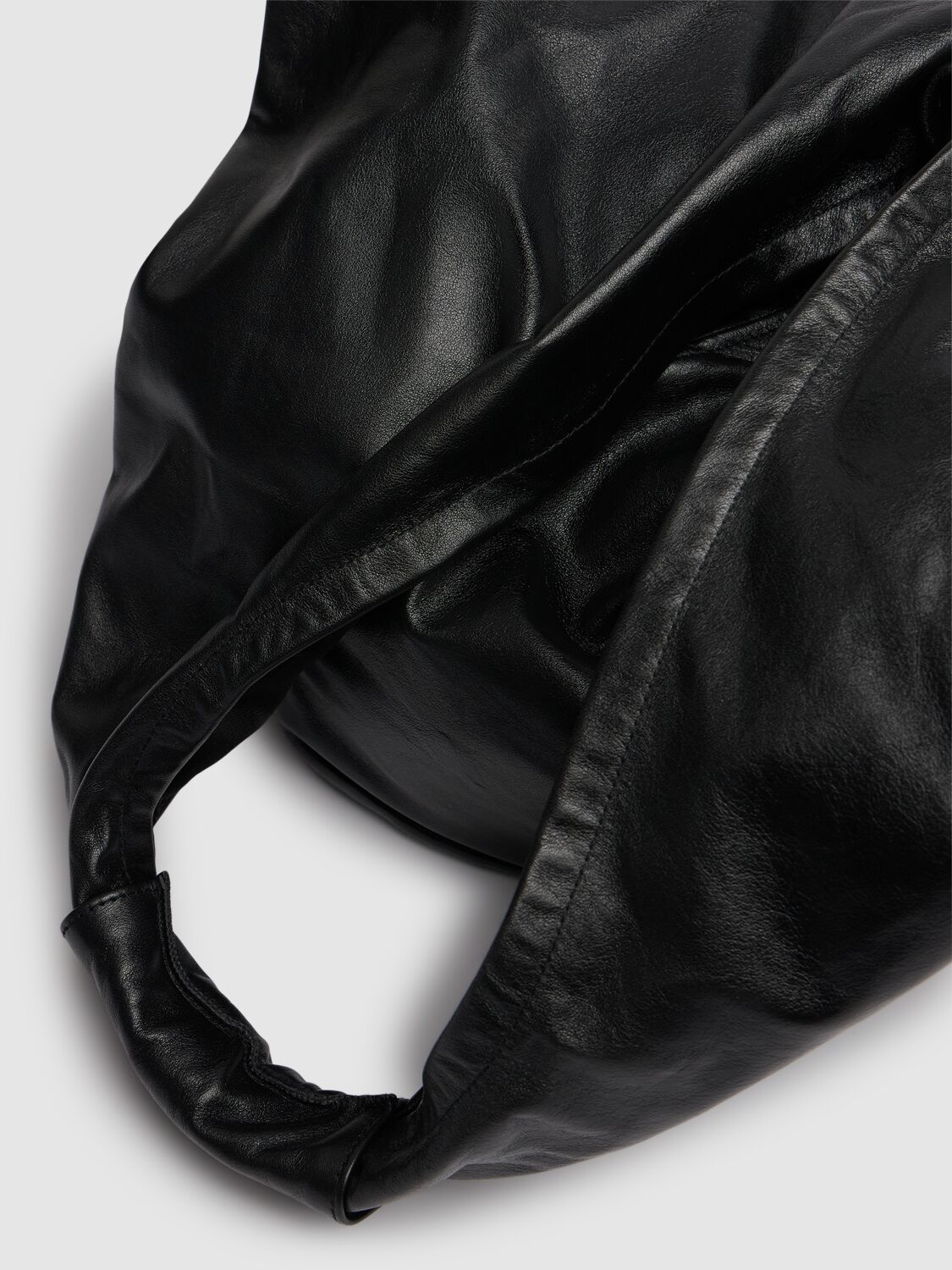 Our Legacy Drip Leather Tote Bag In Black