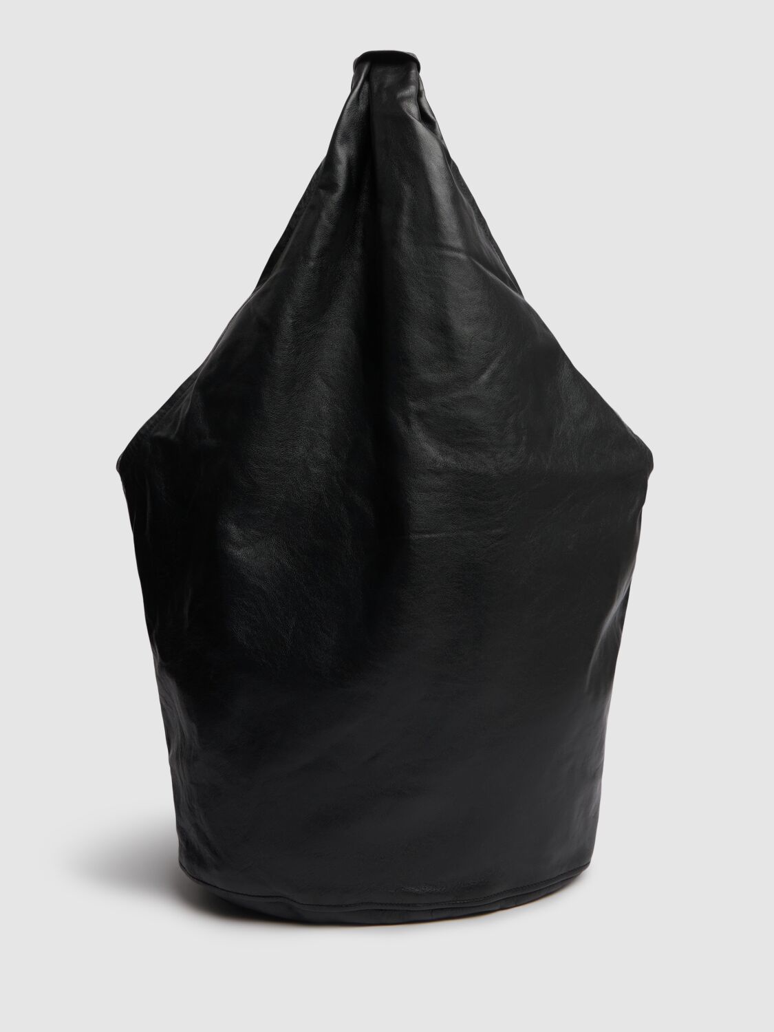 Our Legacy Drip Leather Tote Bag In Black