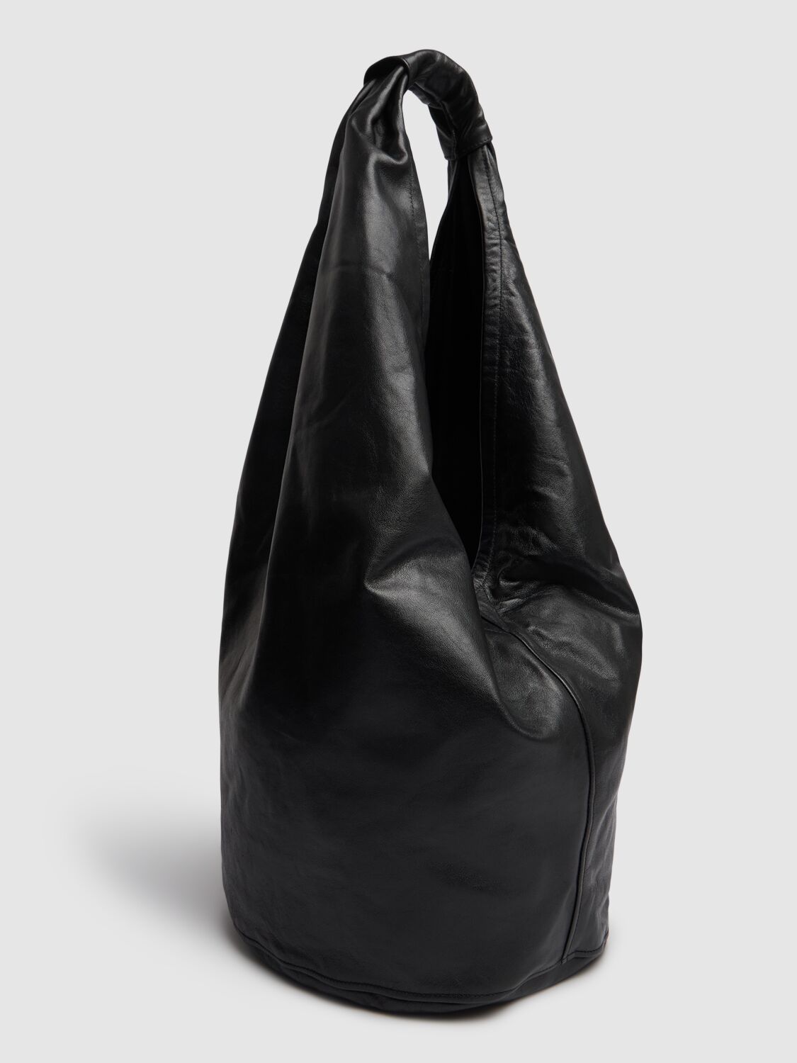 Our Legacy Drip Leather Tote Bag In Black